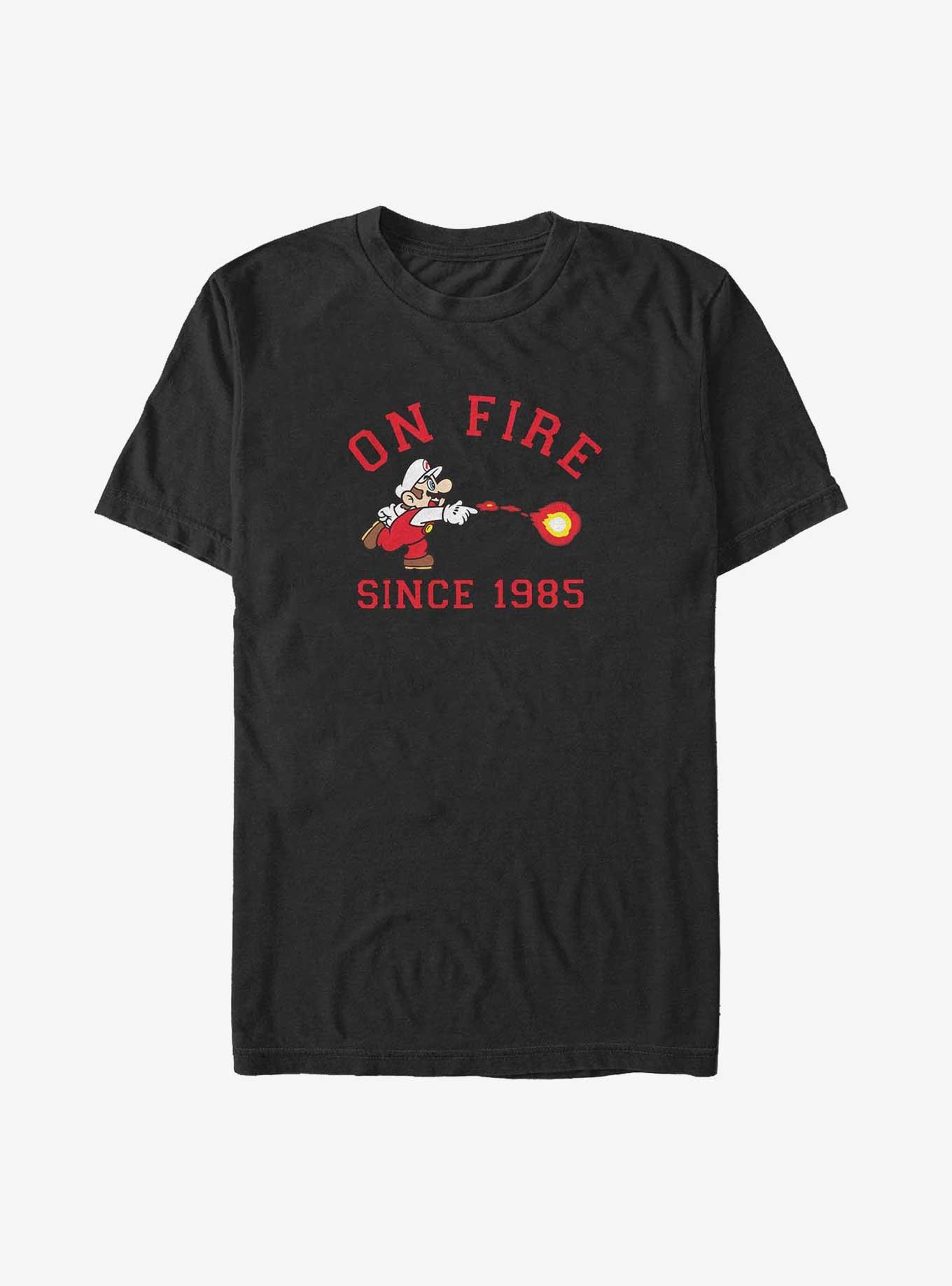 Mario On Fire Big & Tall T-Shirt