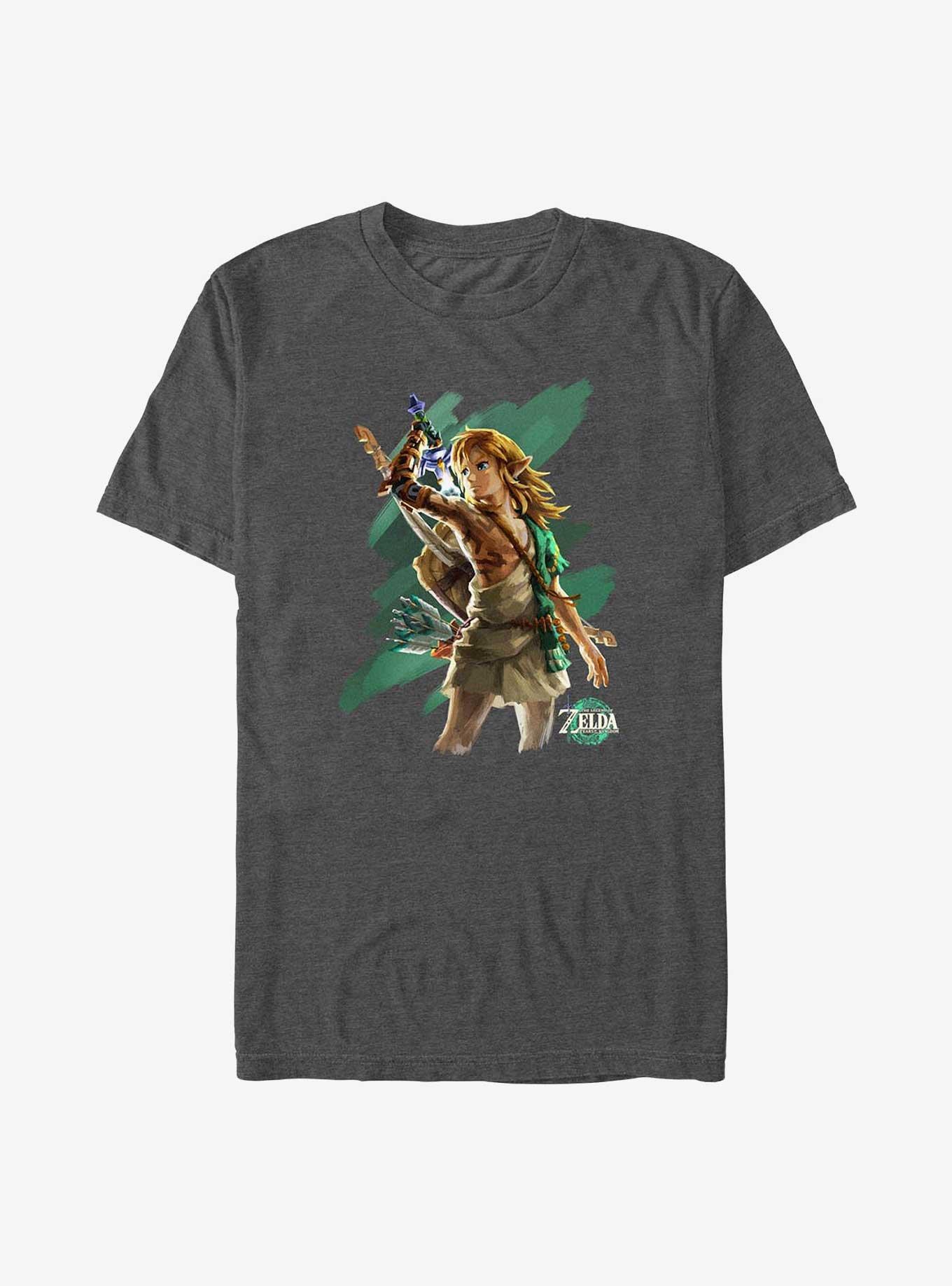 Nintendo Hero Link Big & Tall T-Shirt, CHAR HTR, hi-res
