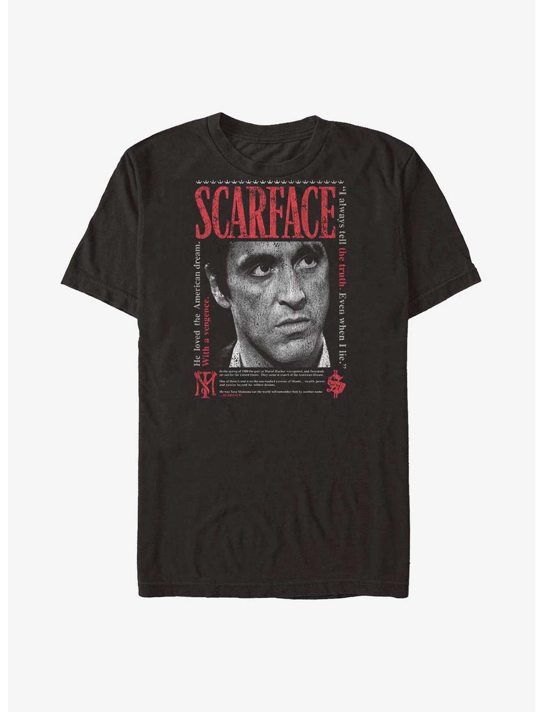 Scarface Stare Down Big & Tall T-Shirt, BLACK, hi-res