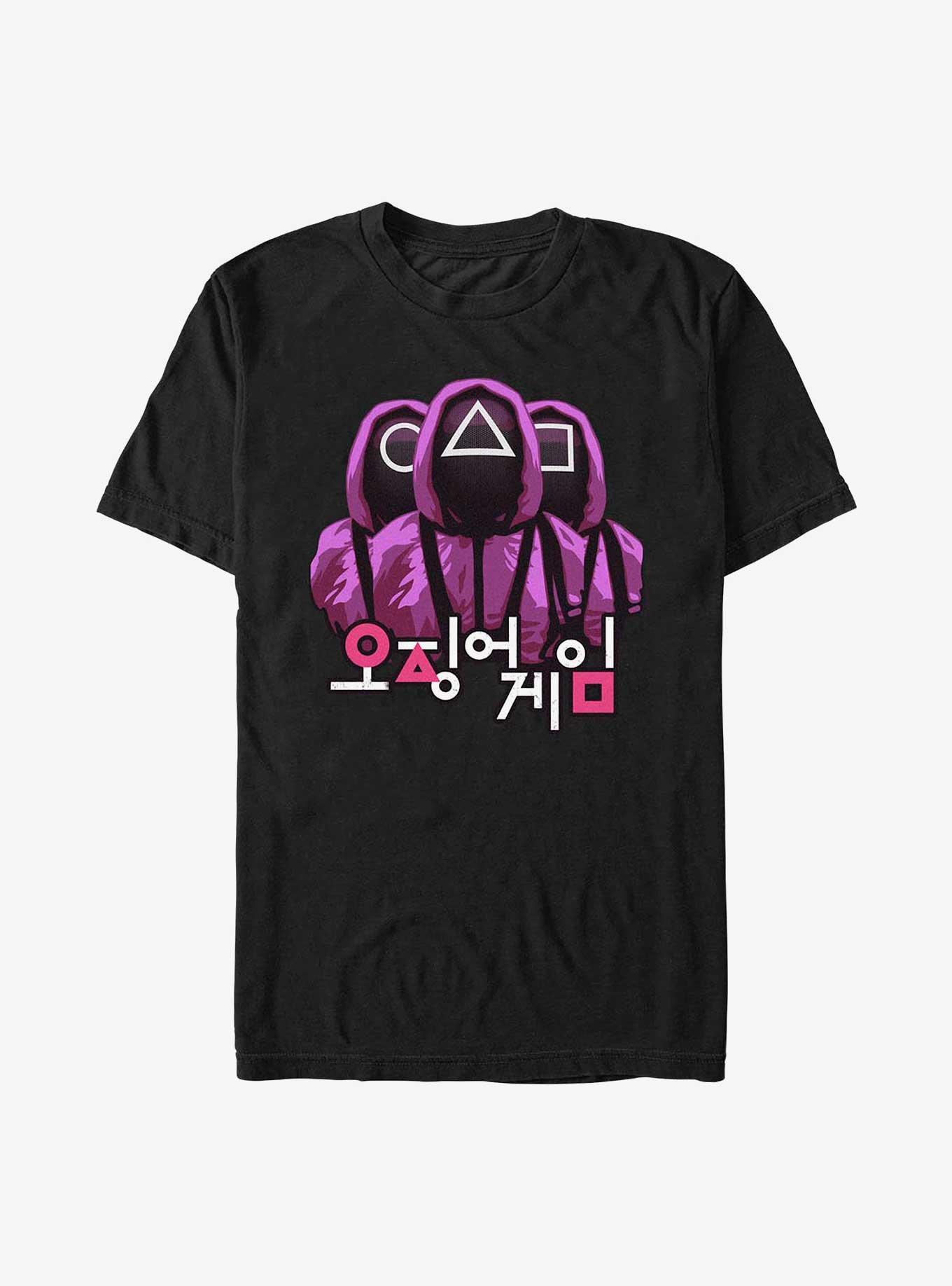 Squid Game Pink Soldiers Big & Tall T-Shirt, BLACK, hi-res