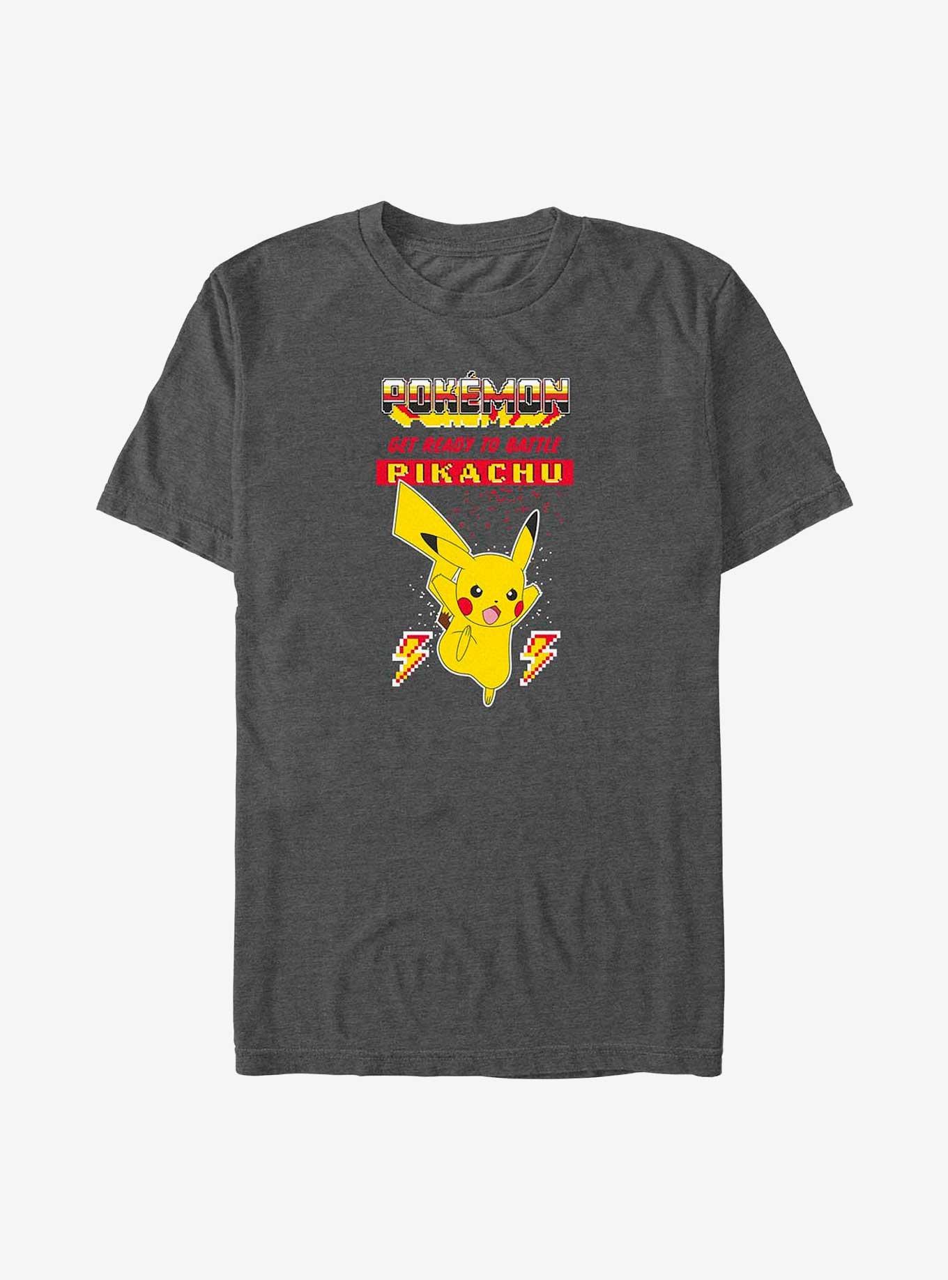 Pokemon Pikachu Battle Big & Tall T-Shirt, CHAR HTR, hi-res