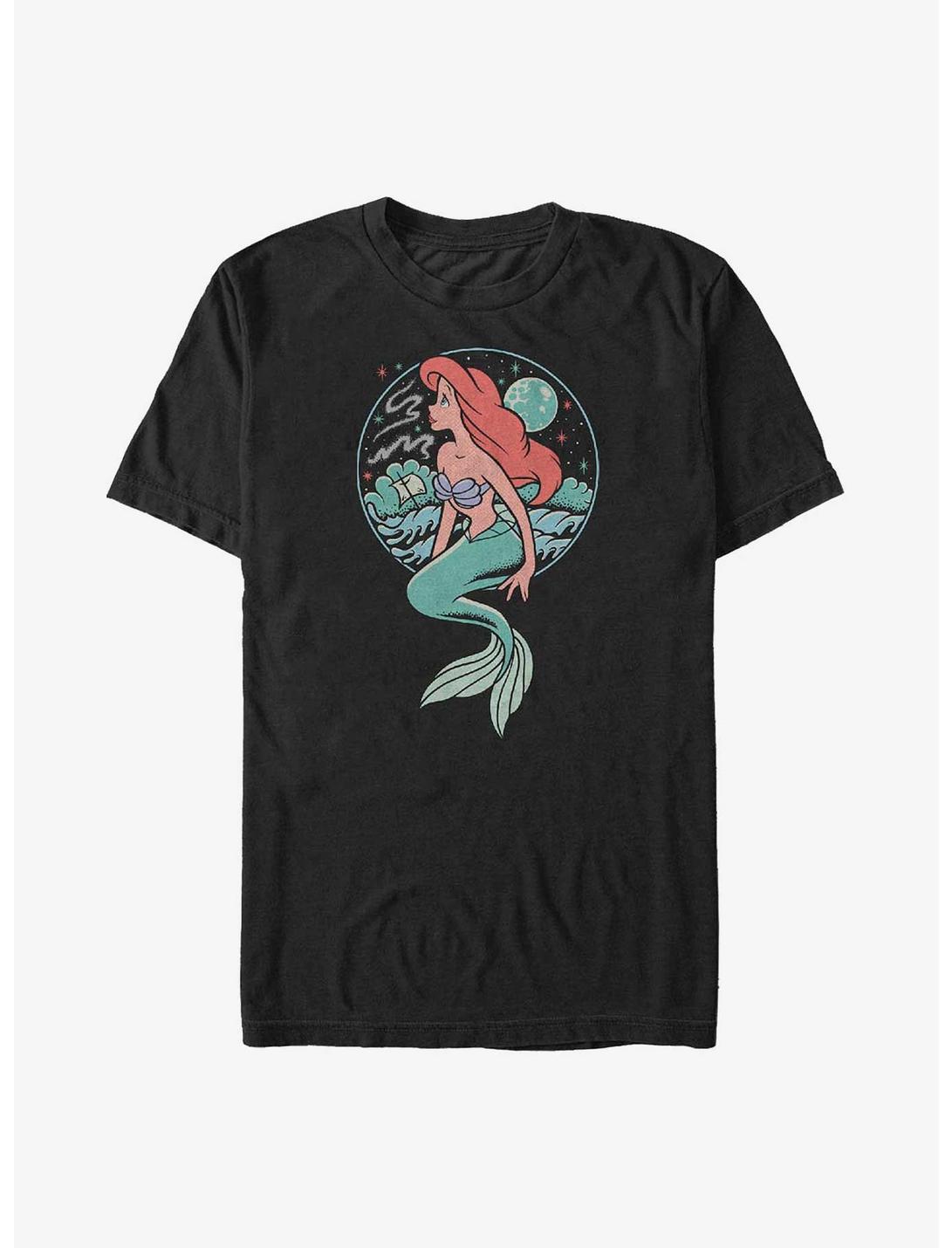 Disney The Little Mermaid Moonrise Shipwreck Big & Tall T-Shirt, BLACK, hi-res