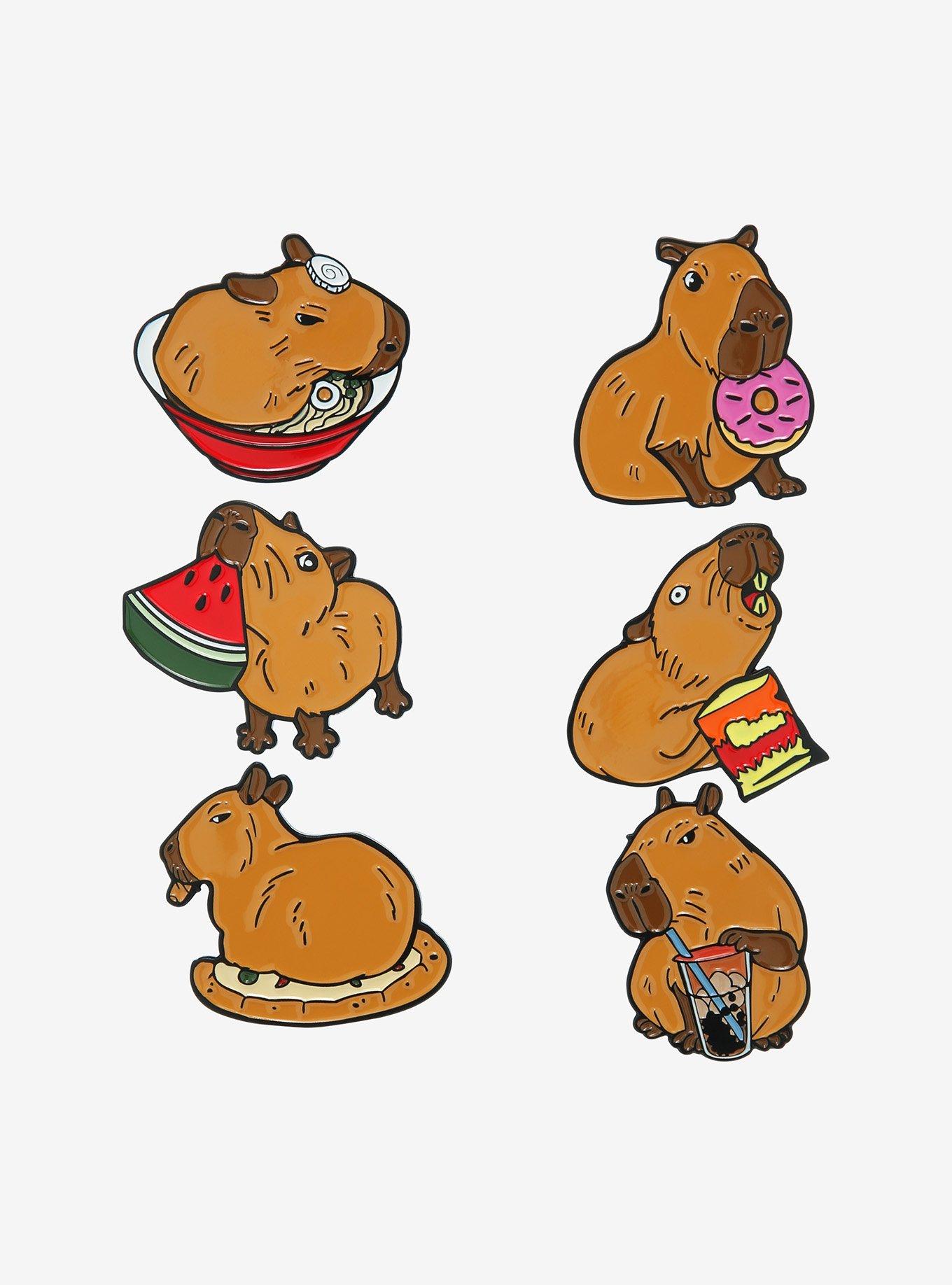 Capybara Snacks Blind Bag Enamel Pin, , hi-res