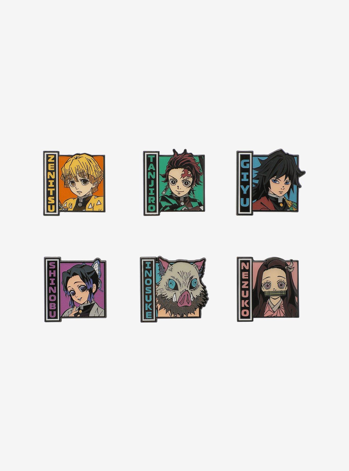 Demon Slayer: Kimetsu No Yaiba Square Name Blind Box Enamel Pin, , hi-res