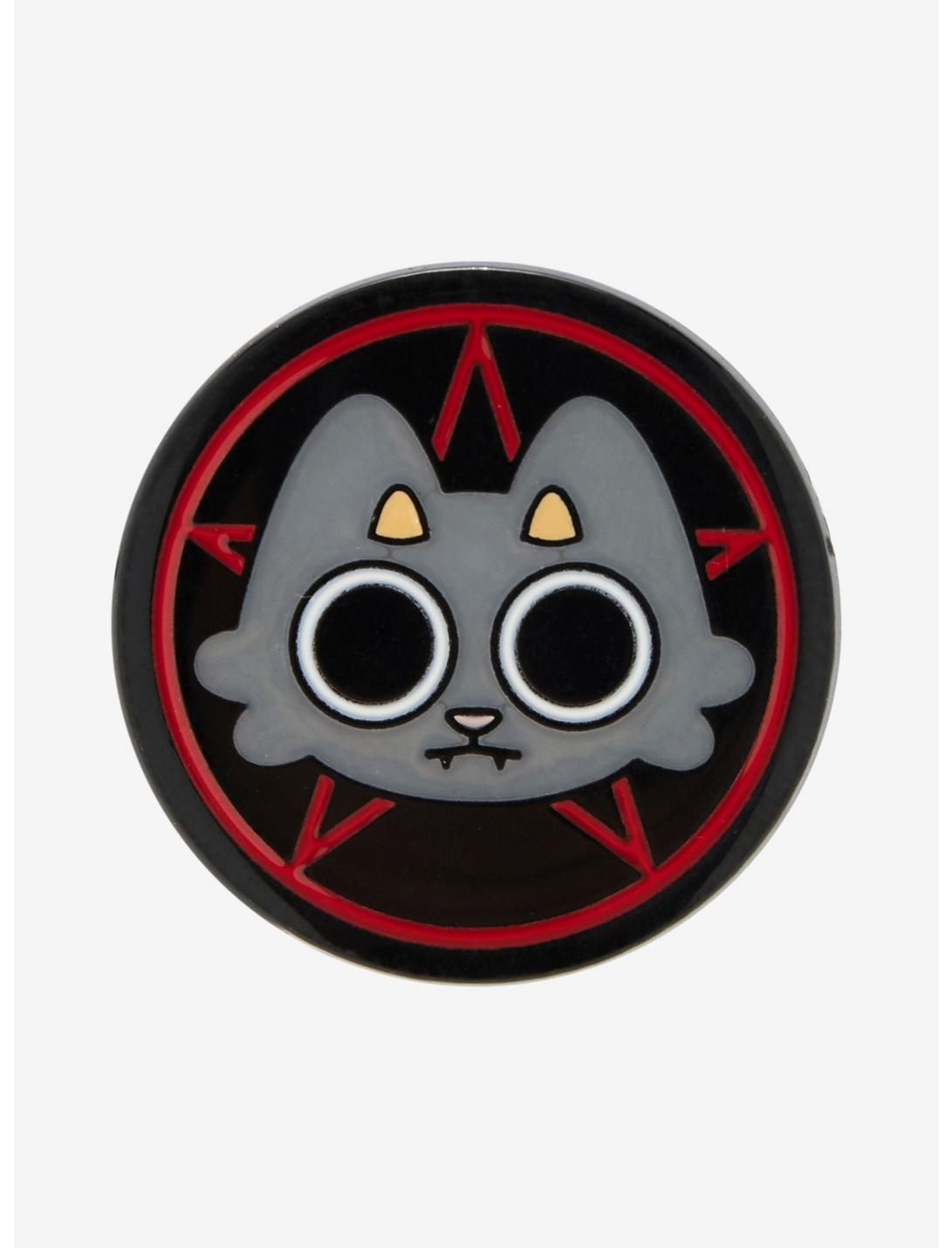 Cat Pentagram Enamel Pin, , hi-res