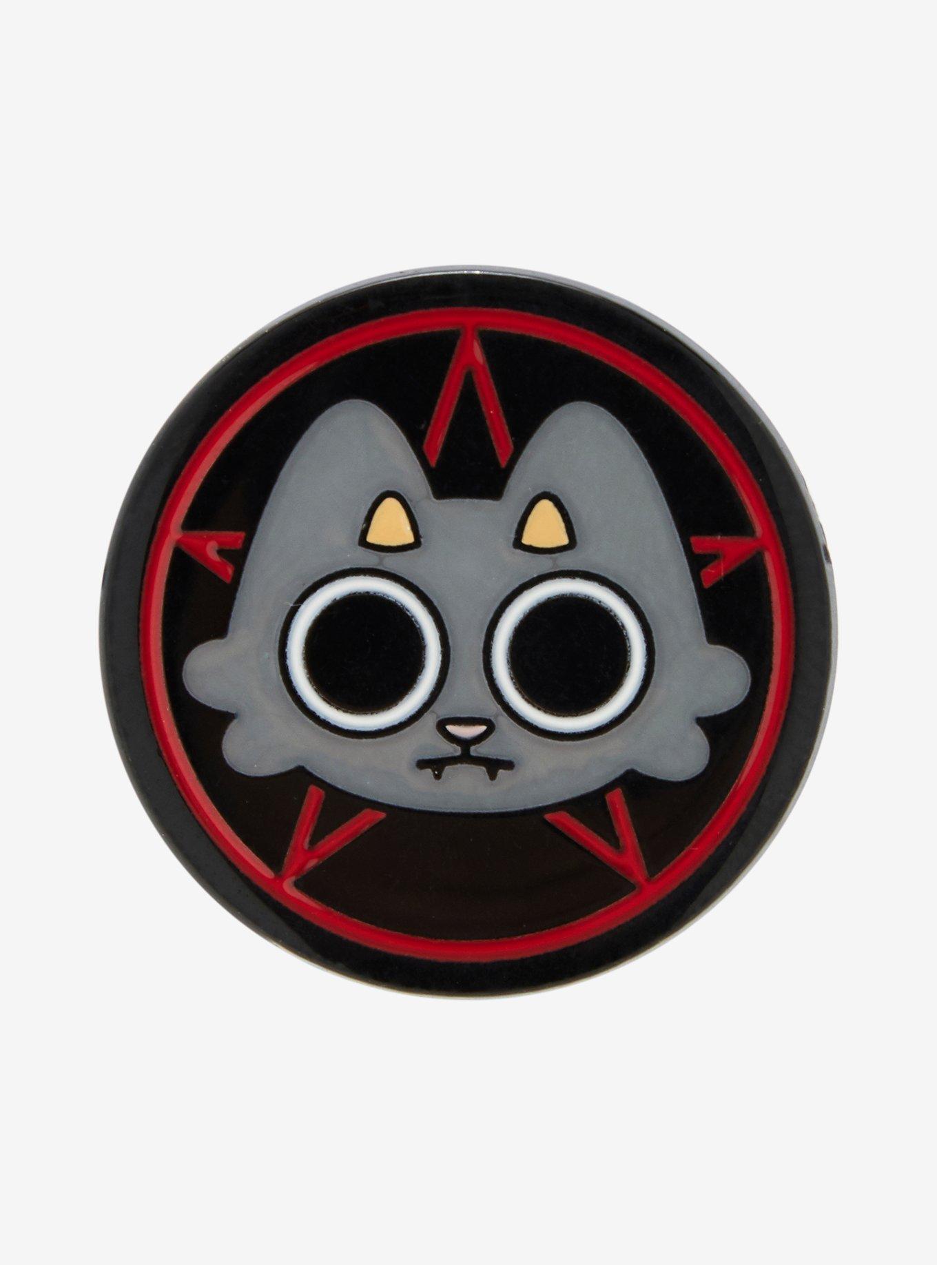Cat Pentagram Enamel Pin, , hi-res