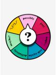 Question Color Wheel Spinning Enamel Pin, , hi-res