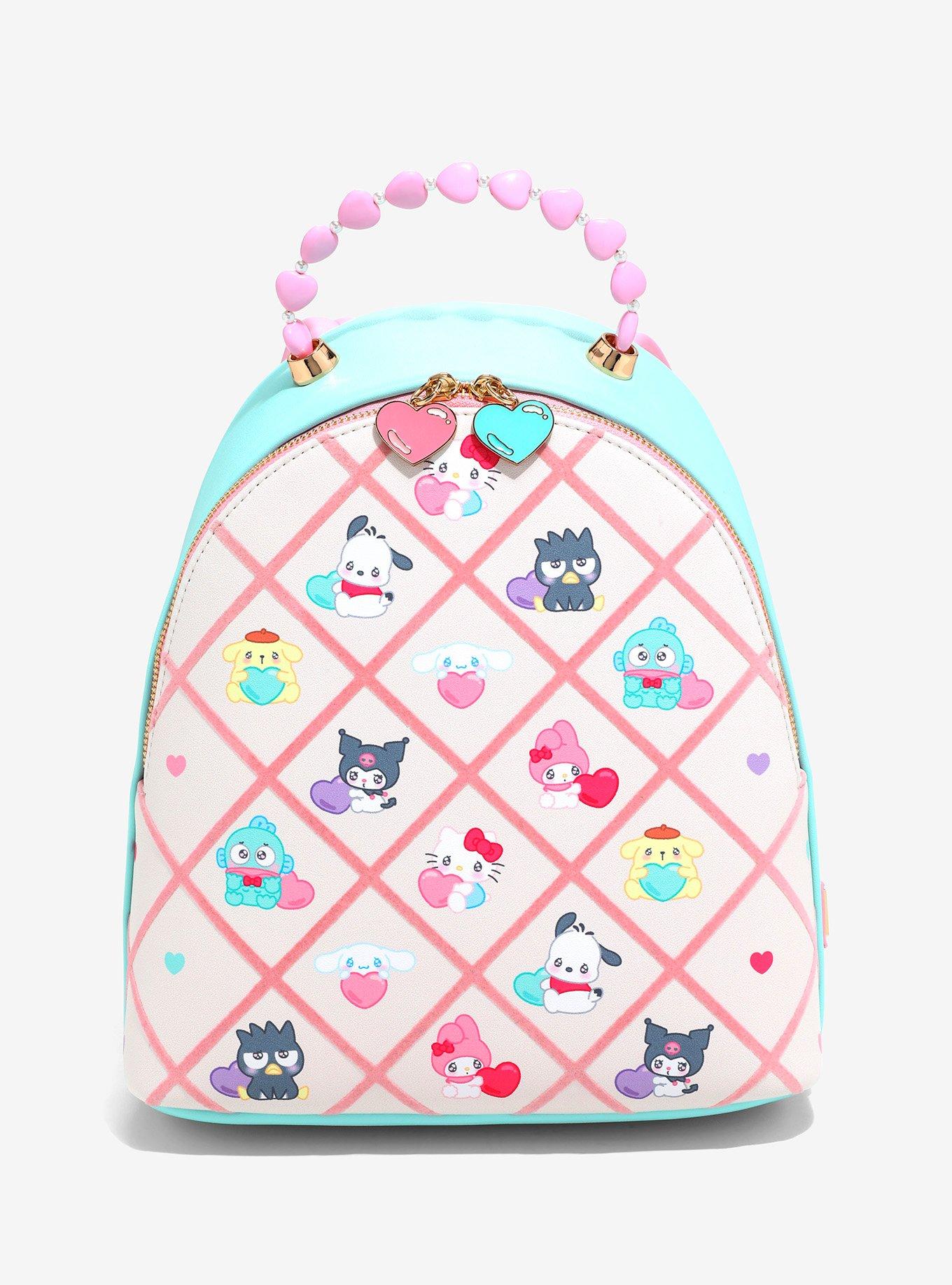 Sanrio Emo Kyun Plaid Charm Mini Backpack — BoxLunch Exclusive, , hi-res