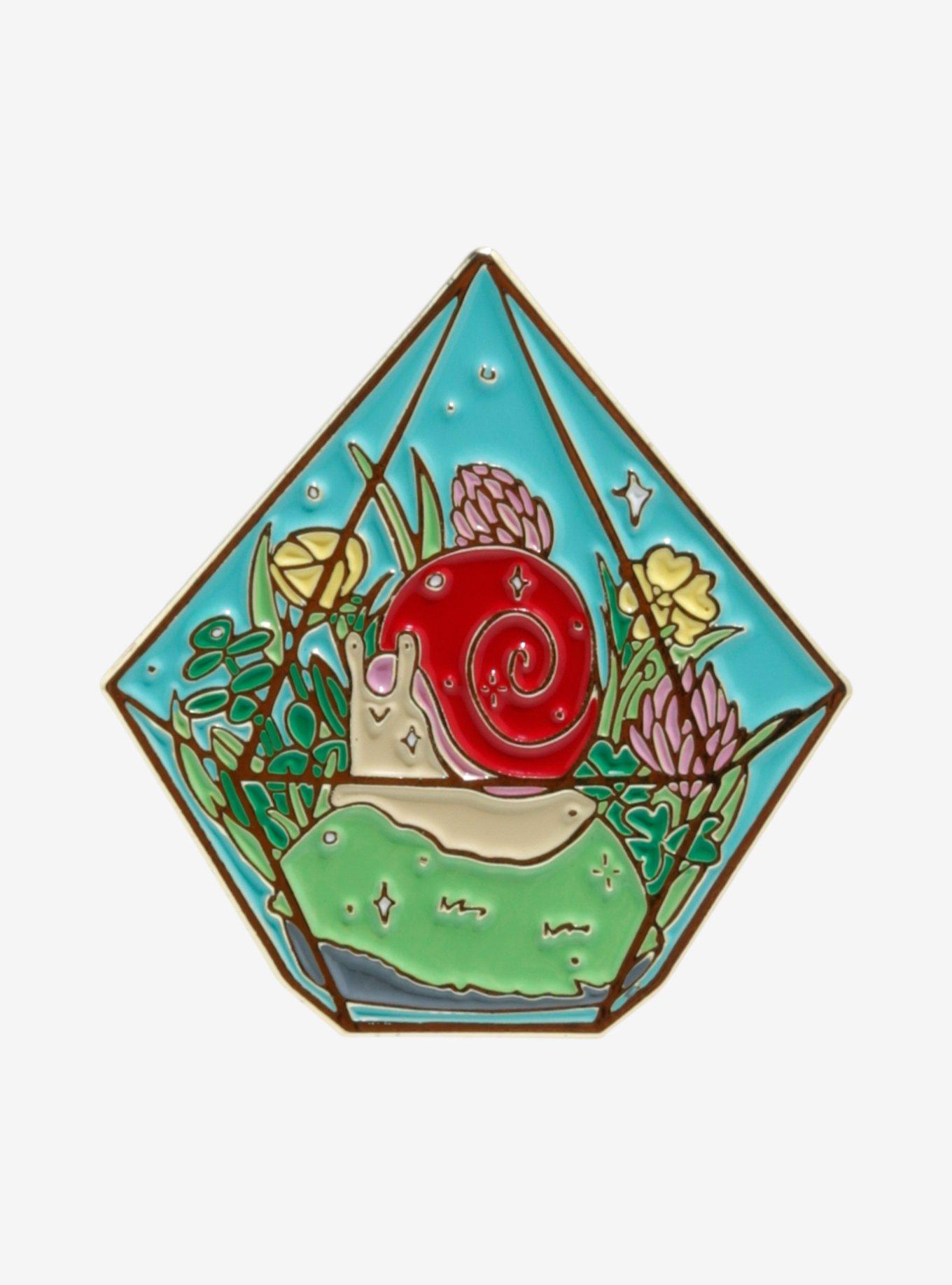 Snail Terrarium Enamel Pin, , hi-res
