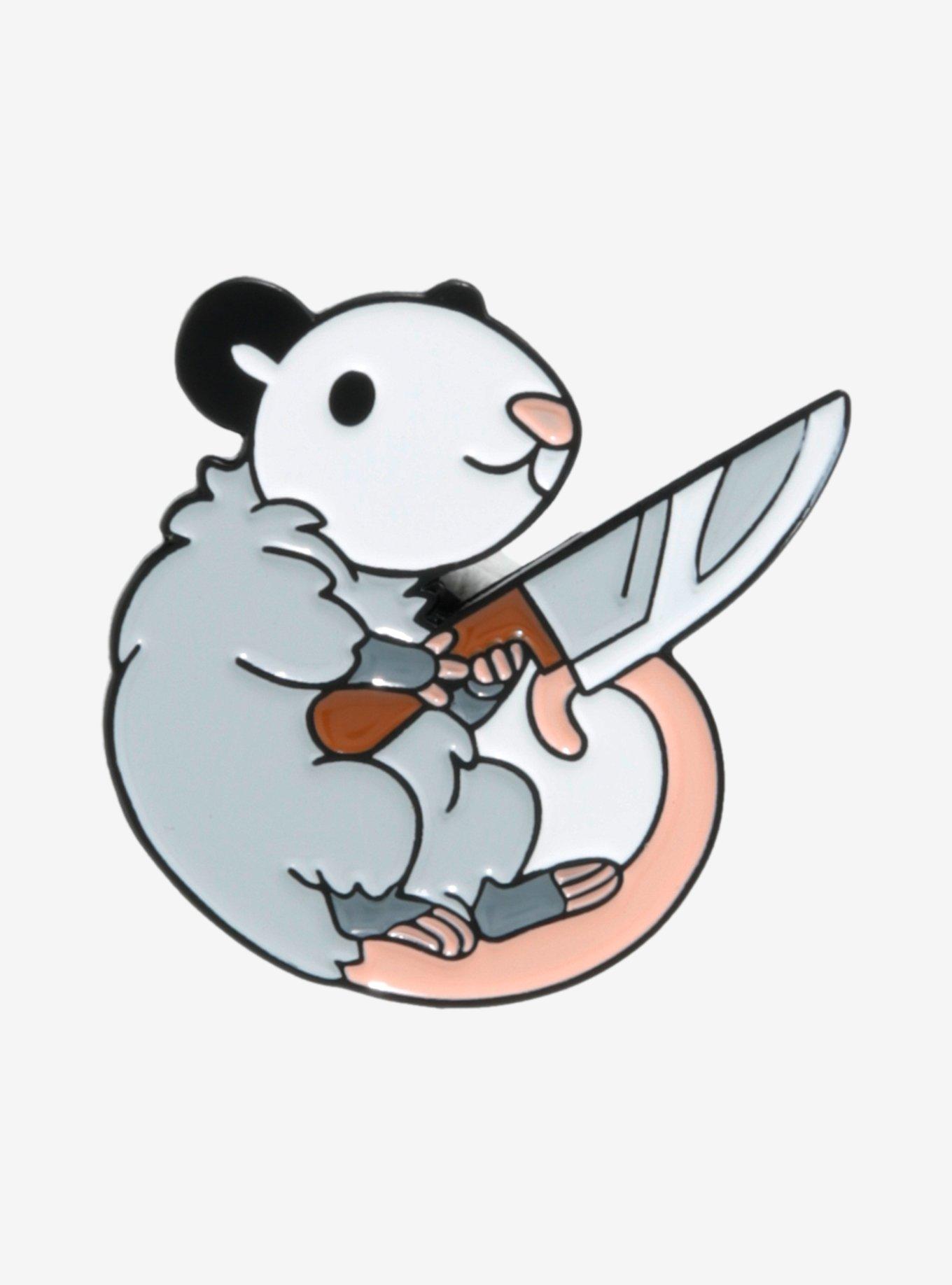 Possum With Knife Enamel Pin, , hi-res