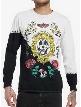 Social Collision Animal Skull & Roses Split-Dye Long-Sleeve T-Shirt, , hi-res