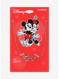Disney Mickey & Minnie Mouse Silhouette Heart Necklace - BoxLunch Exclusive, , hi-res