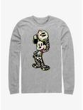 Disney100 Halloween Mickey Mouse Skeleton Long-Sleeve T-Shirt, ATH HTR, hi-res