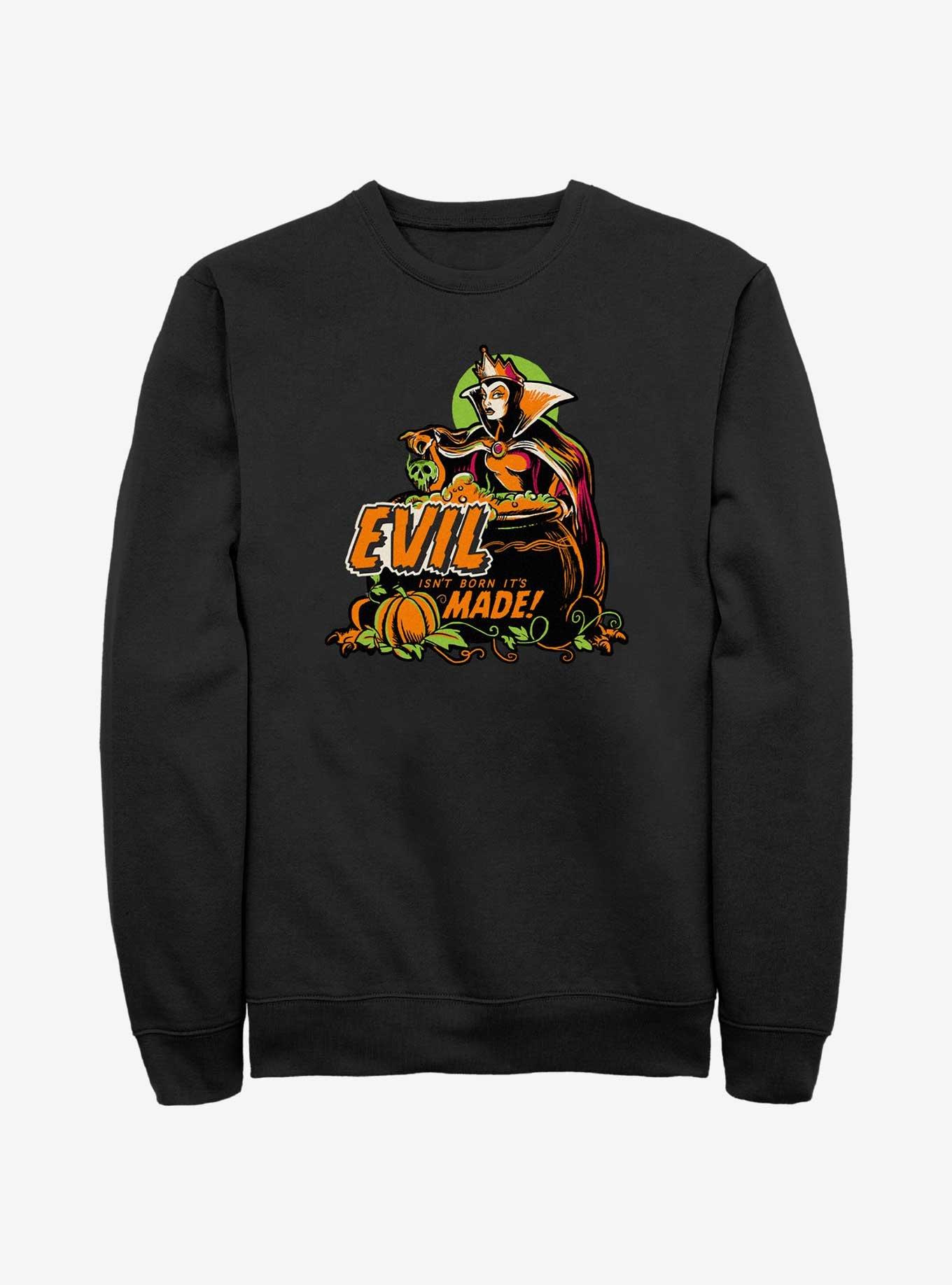 Disney100 Halloween Evil Isn't Born It's Made Sweatshirt, , hi-res