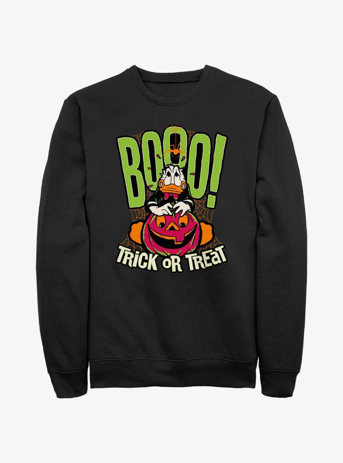 Disney100 Halloween Boo Donald Trick or Treat Sweatshirt, , hi-res