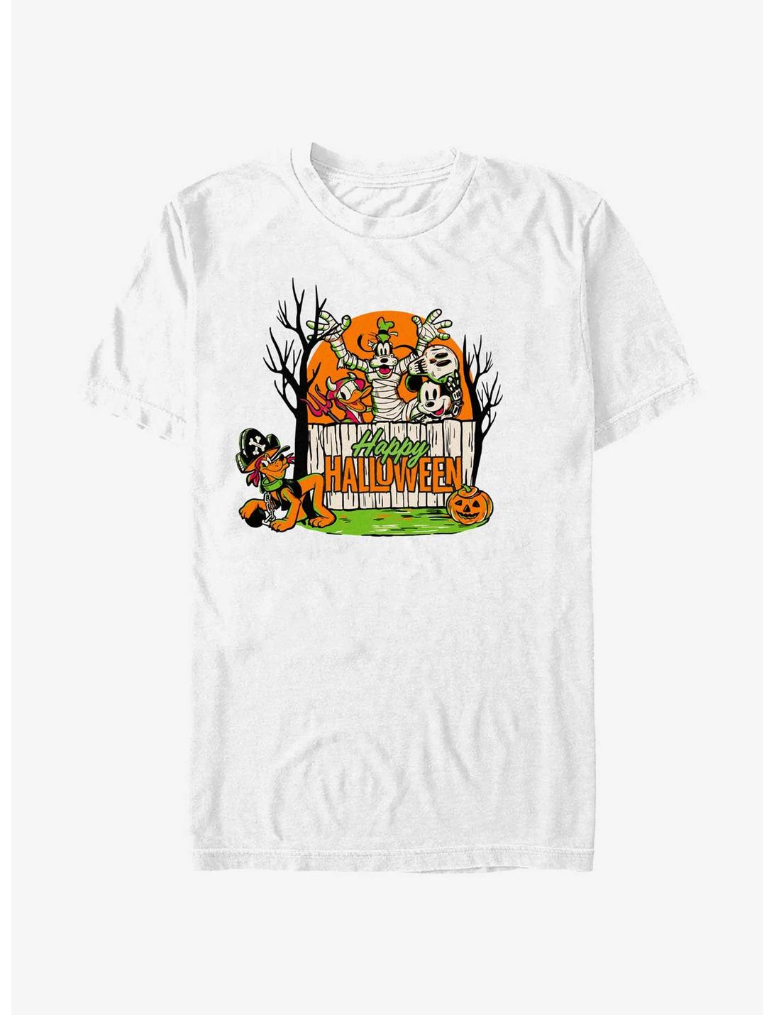 Disney100 Halloween Mickey Mouse Halloween Group T-Shirt, WHITE, hi-res