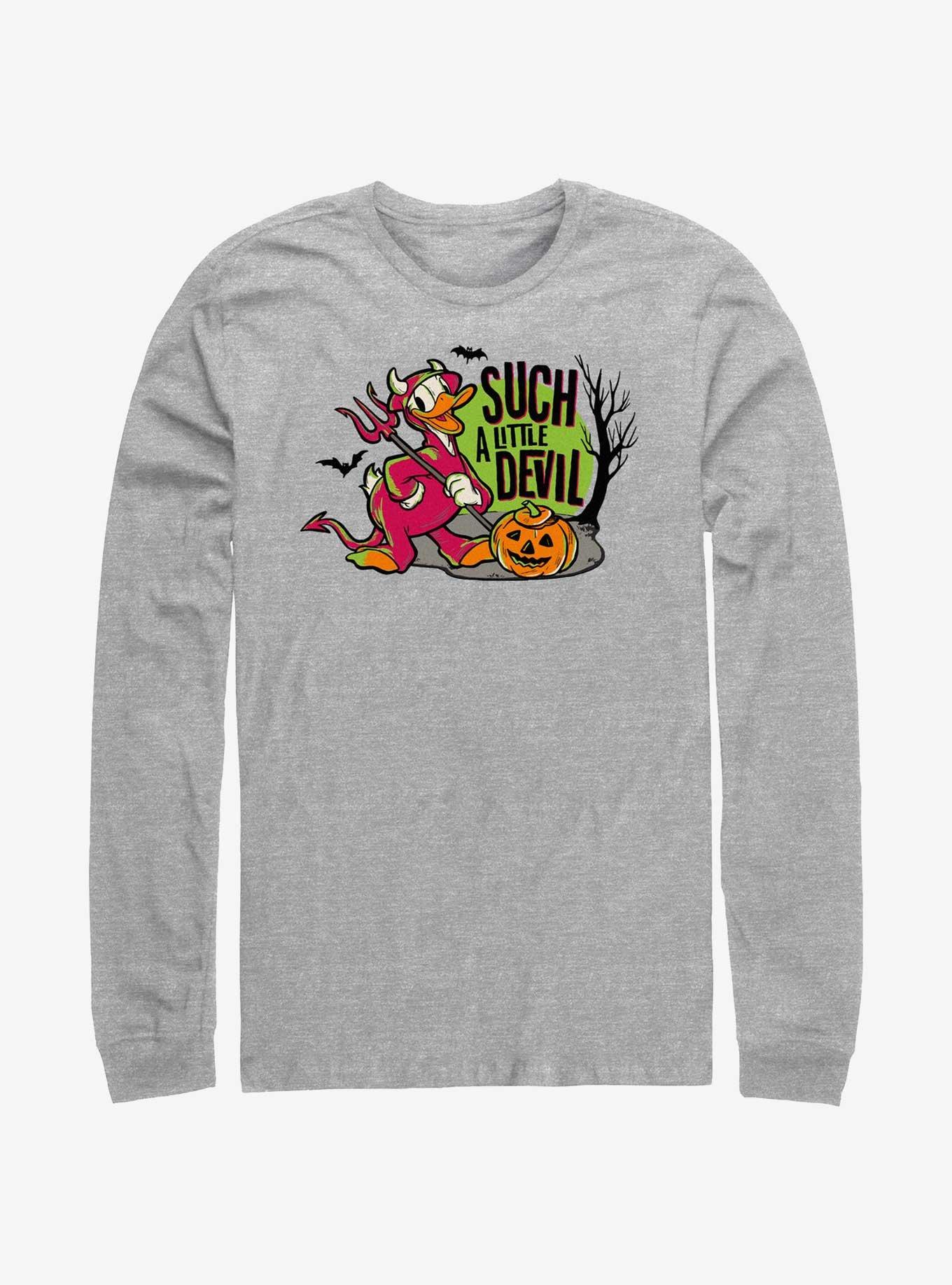 Disney100 Halloween Devil Duck Long-Sleeve T-Shirt, , hi-res