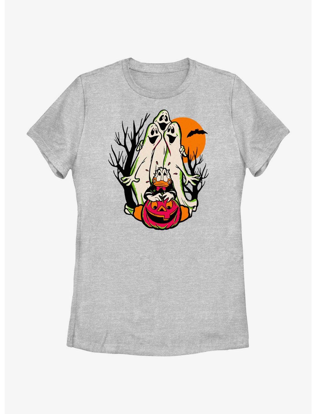 Disney100 Halloween Spooky Ghosts Scared Donald Women's T-Shirt, ATH HTR, hi-res
