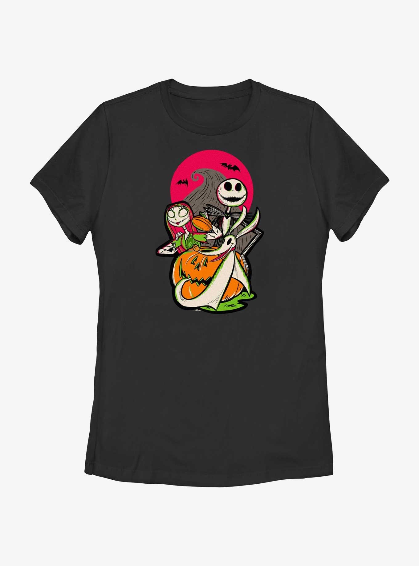 Disney100 Halloween Happy Halloween Sally Jack and Zero Women's T-Shirt, , hi-res
