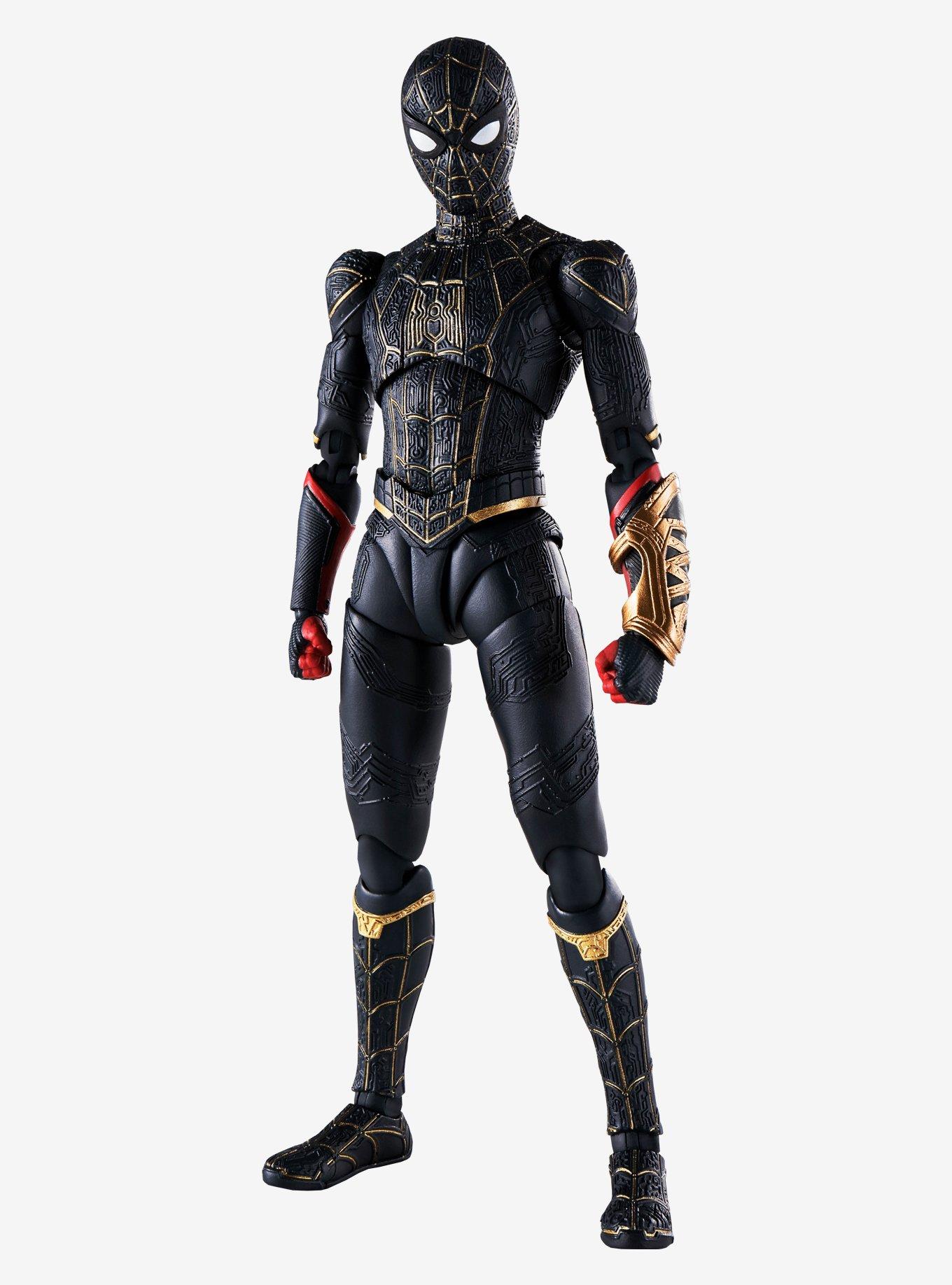 Bandai Spirits Marvel Spider-Man: No Way Home S.H.Figuarts Black & Gold Action Figure, , hi-res
