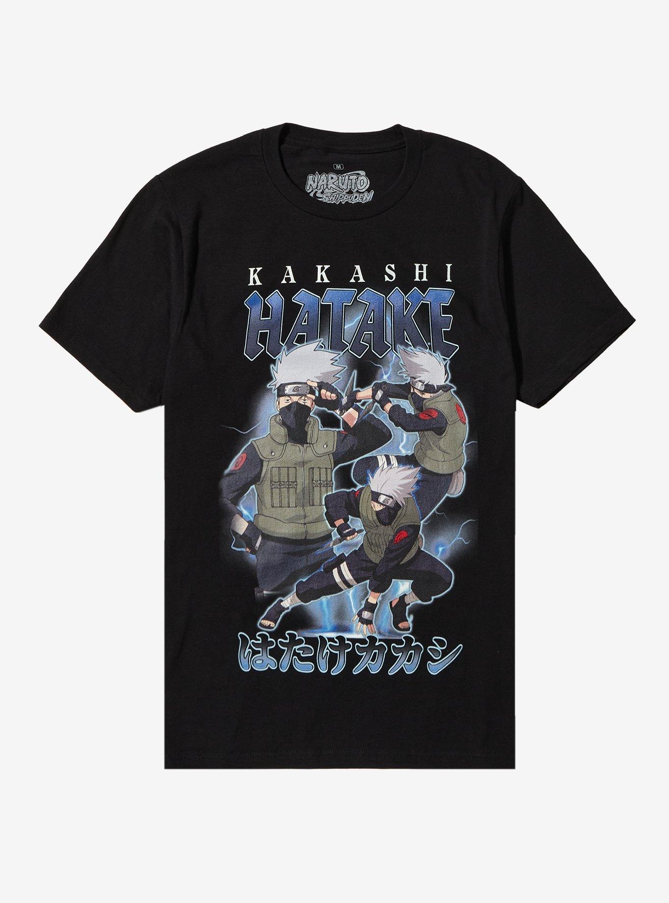 Naruto Shippuden Kakashi Collage Boyfriend Fit Girls T-Shirt, MULTI, hi-res
