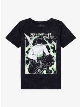 One Piece Zoro Flame Portrait Boyfriend Fit Girls T-Shirt, , hi-res