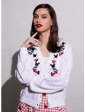 Her Universe Disney Mickey Mouse Cherry Knit Girls Cardigan, , hi-res