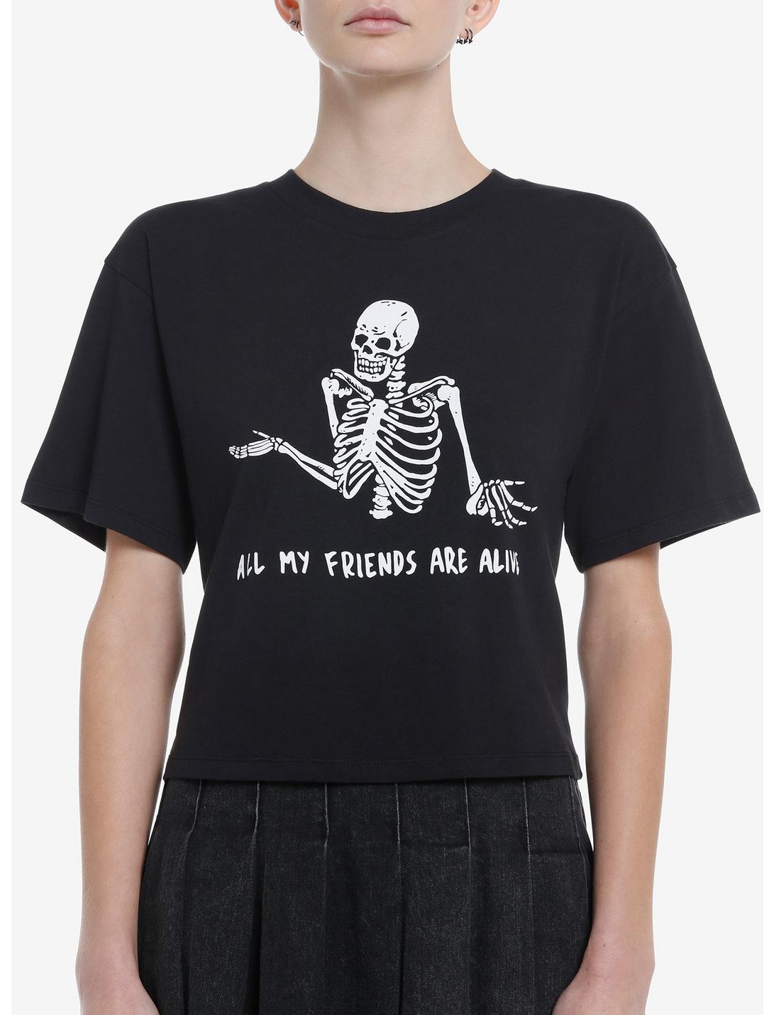 All My Friends Are Dead Girls Crop T-Shirt By Friday Jr., MULTI, hi-res