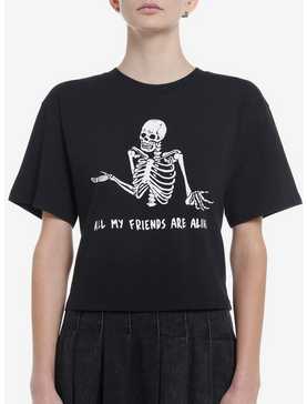 All My Friends Are Dead Girls Crop T-Shirt By Friday Jr., , hi-res