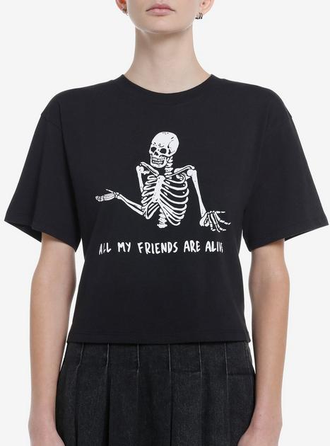 All My Friends Are Dead Girls Crop T-Shirt By Friday Jr. | Hot Topic