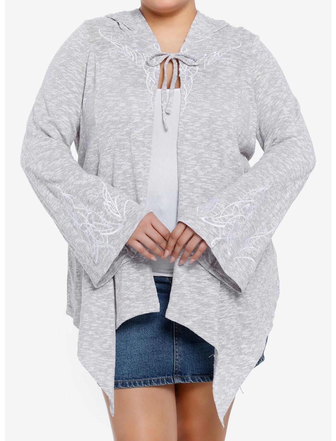 The Lord Of The Rings Arwen Evenstar Hanky Hem Cardigan Plus Size, DUSTY LILAC GREY, hi-res