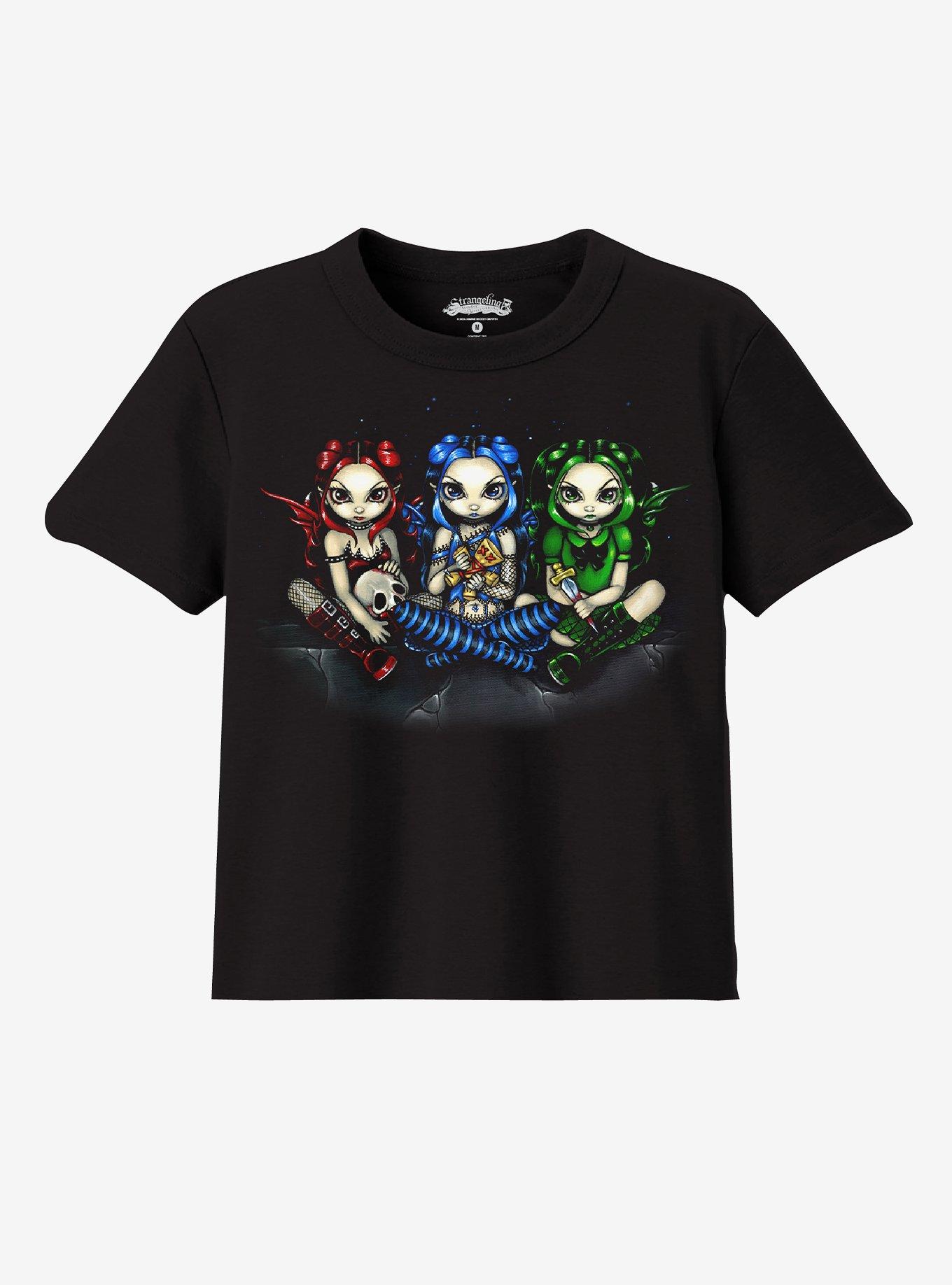 Three Fairies Girls Baby T-Shirt By Jasmine Becket Griffith, MULTI, hi-res