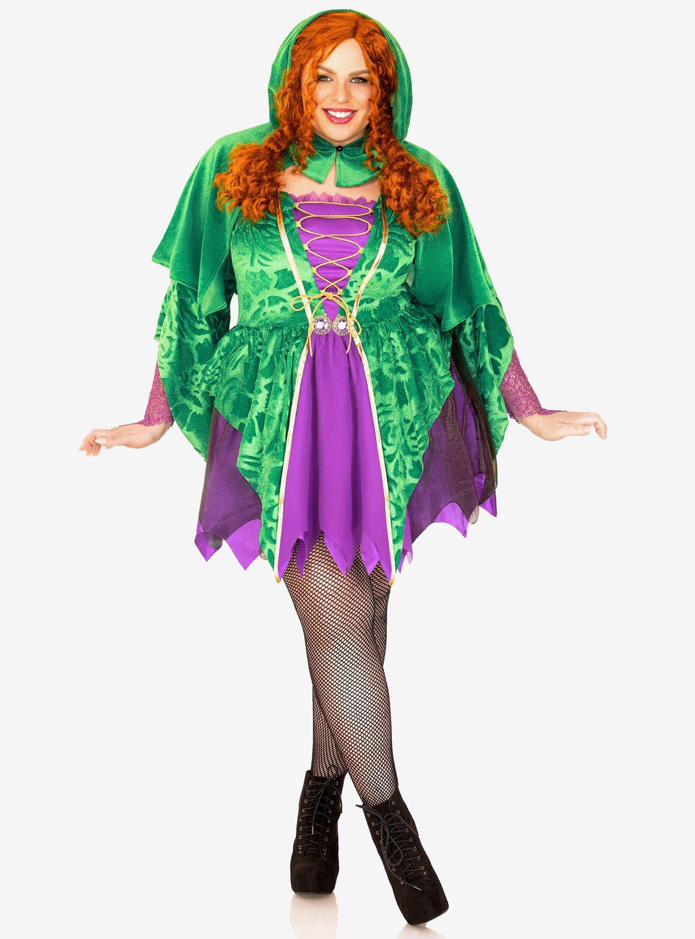 Crafty Spellcaster Costume Plus Size, GREEN, hi-res