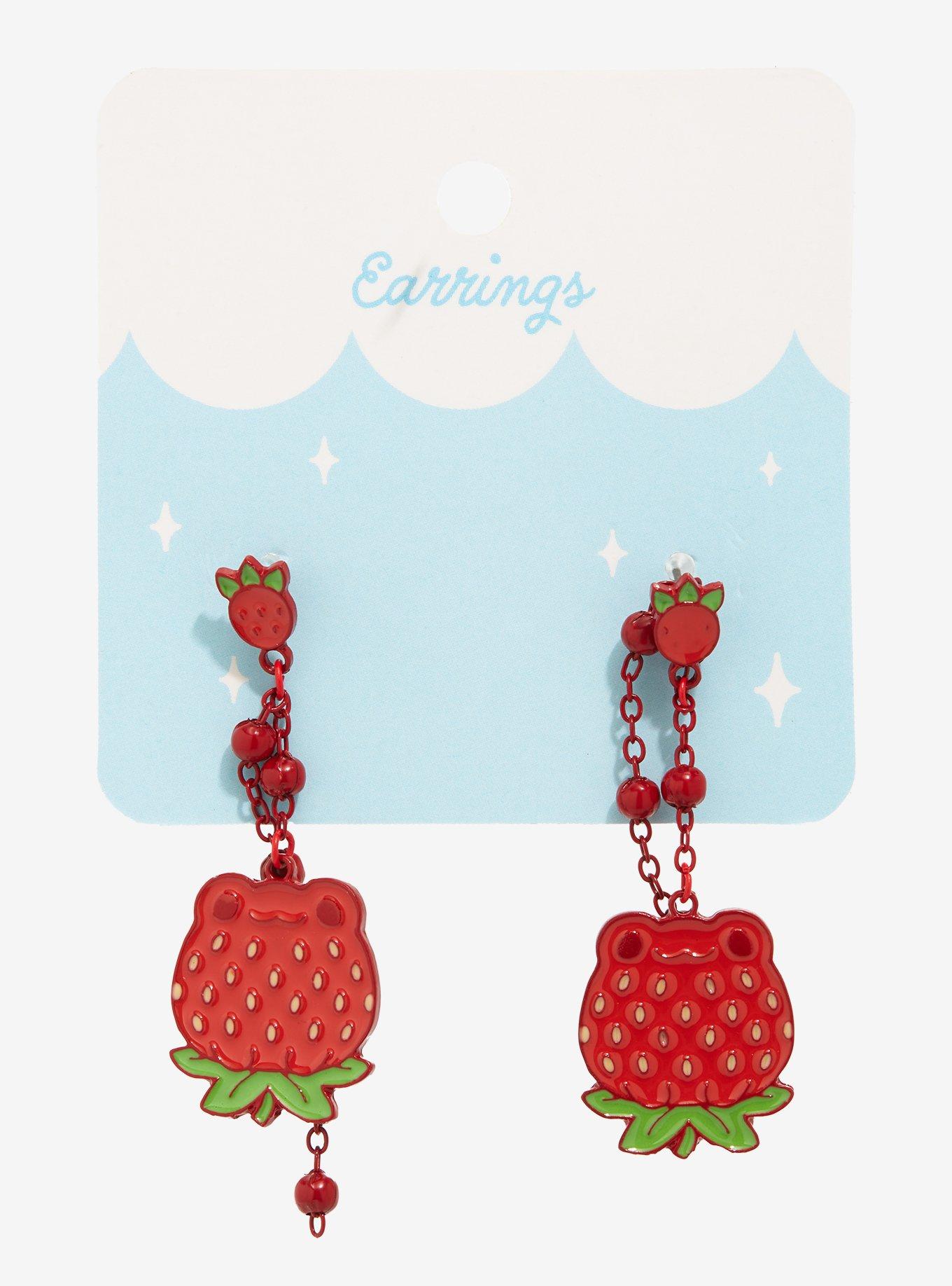 Strawberry Frog Charm Earrings - BoxLunch Exclusive