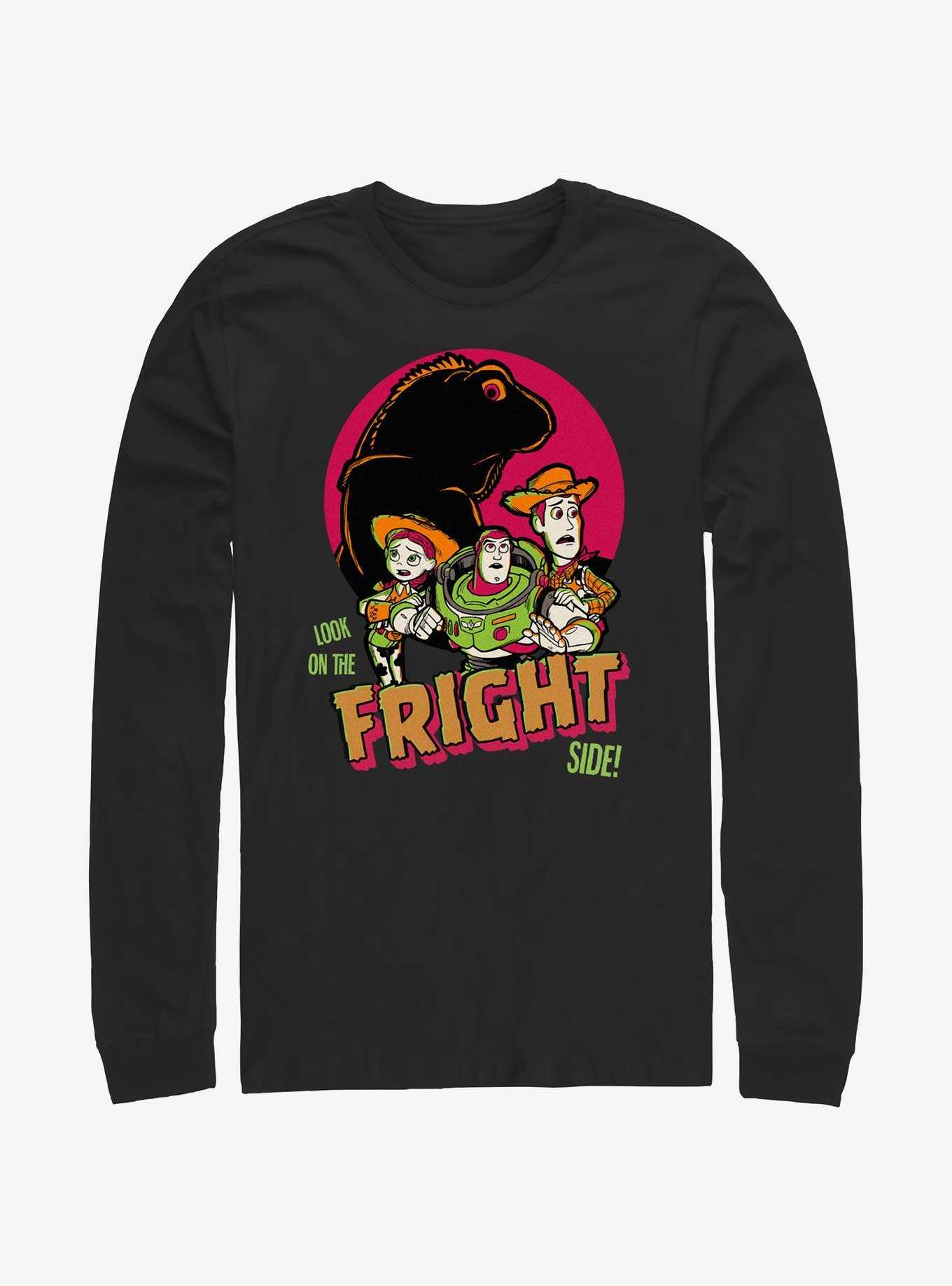 Disney100 Halloween Toy Story Jessie, Buzz & Woody Look On The Fright Side Long-Sleeve T-Shirt, , hi-res