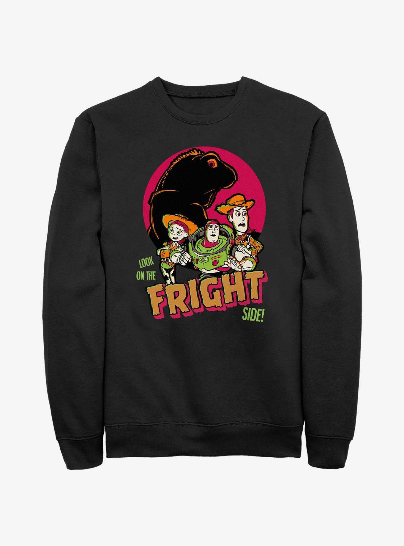 Disney100 Halloween Toy Story Jessie, Buzz & Woody Look On The Fright Side Sweatshirt, , hi-res
