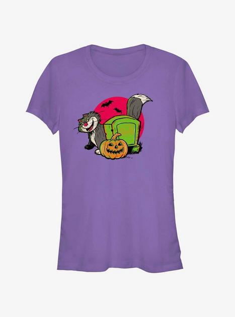 Disney100 Halloween Cinderella Lucifer Cat Girls T-Shirt - PURPLE