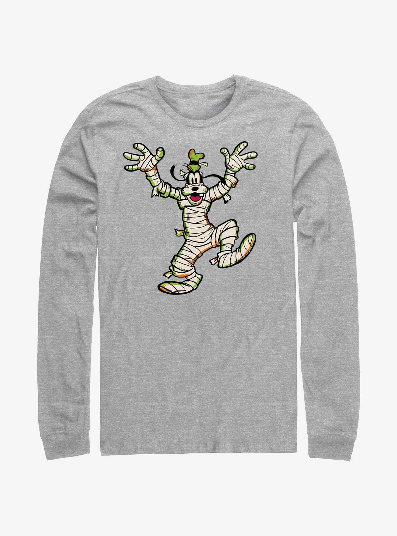 Disney100 Halloween Goofy Mummy Long-Sleeve T-Shirt, ATH HTR, hi-res