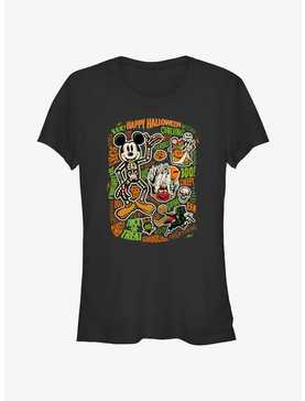 Disney100 Halloween Happy Halloween Skeleton Mickey Girls T-Shirt, , hi-res