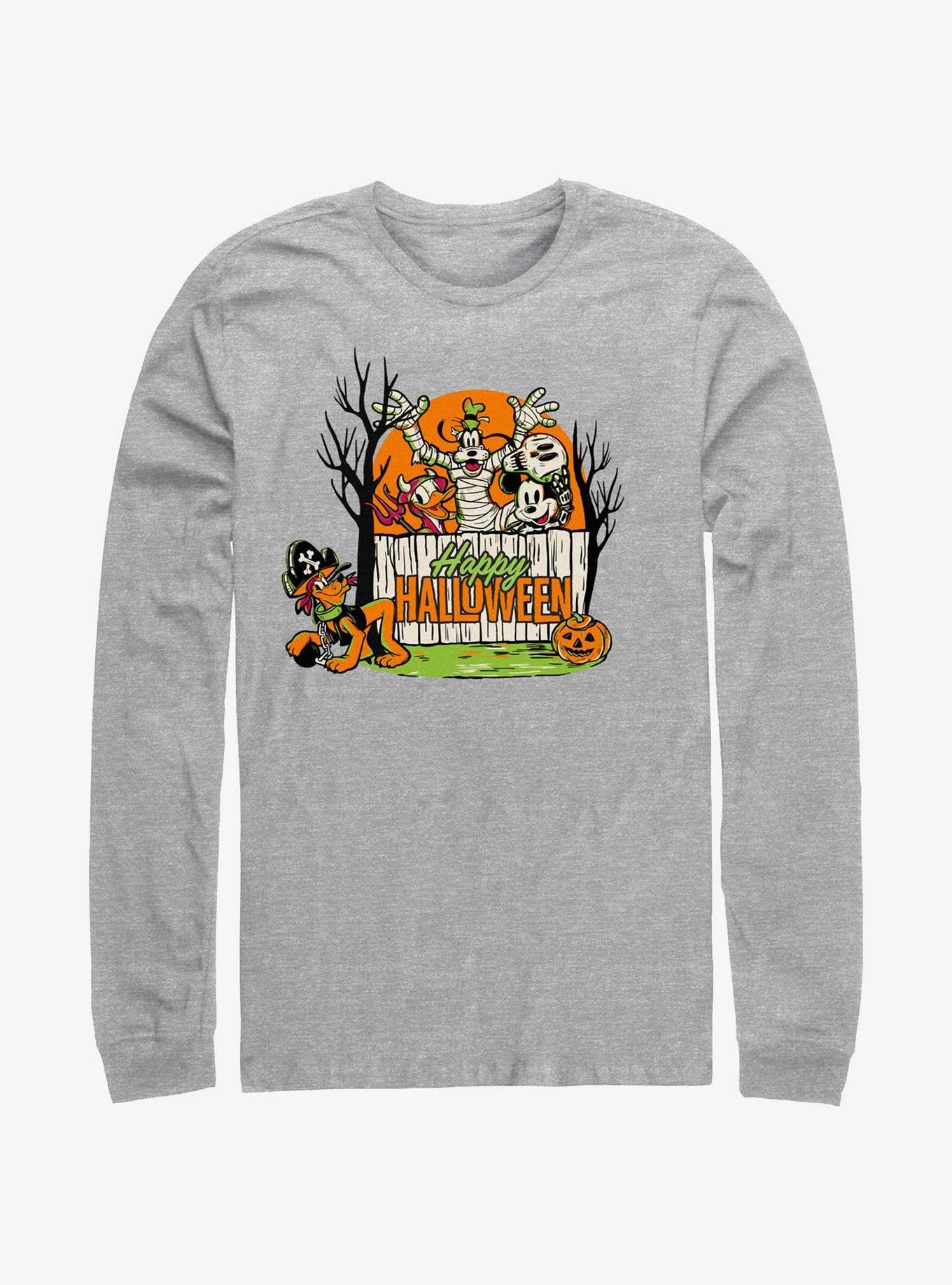 Disney100 Halloween Mickey Mouse Group Long-Sleeve T-Shirt, , hi-res