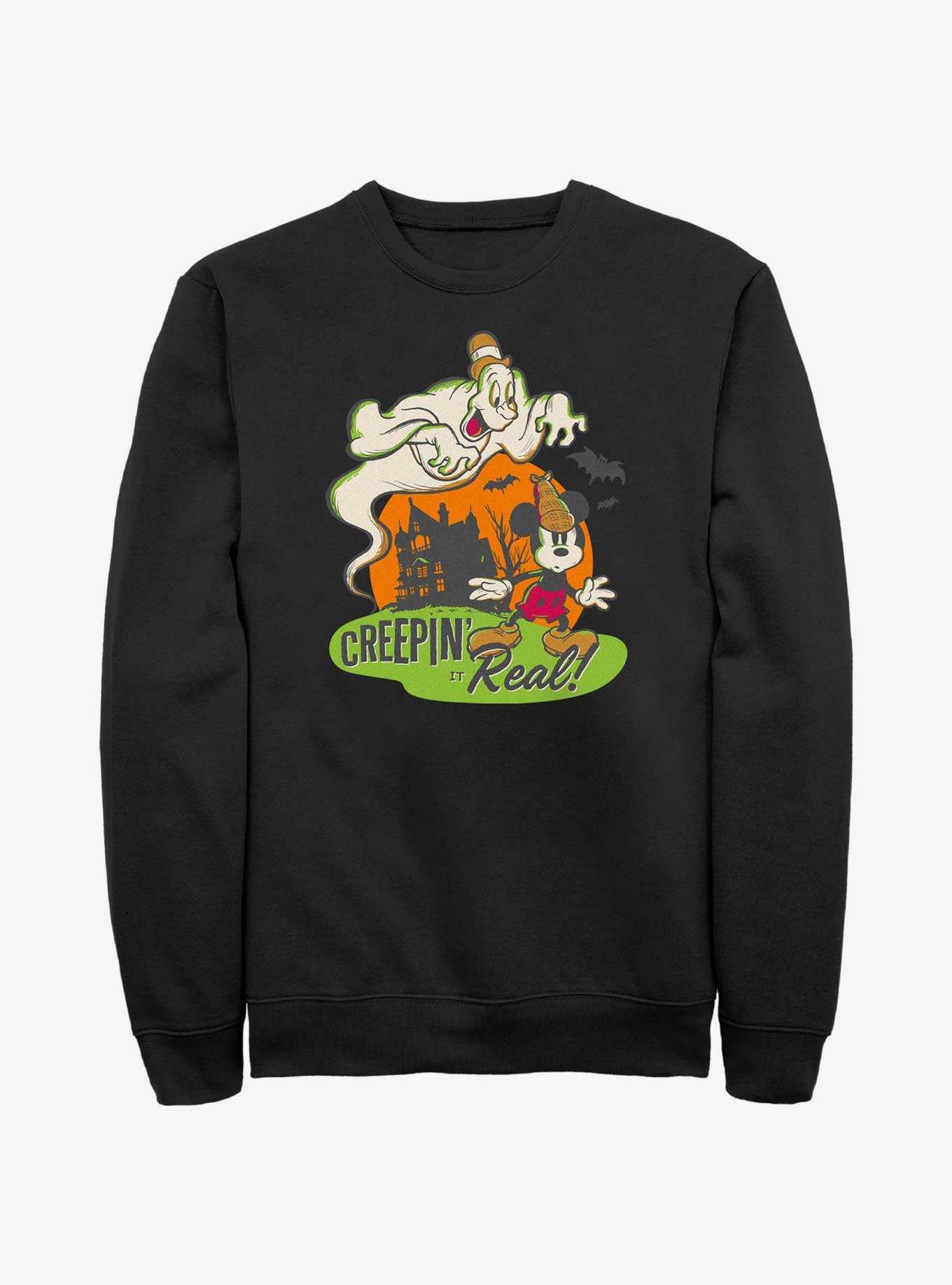 Disney100 Halloween Mickey Mouse Creepin' It Real Sweatshirt, , hi-res