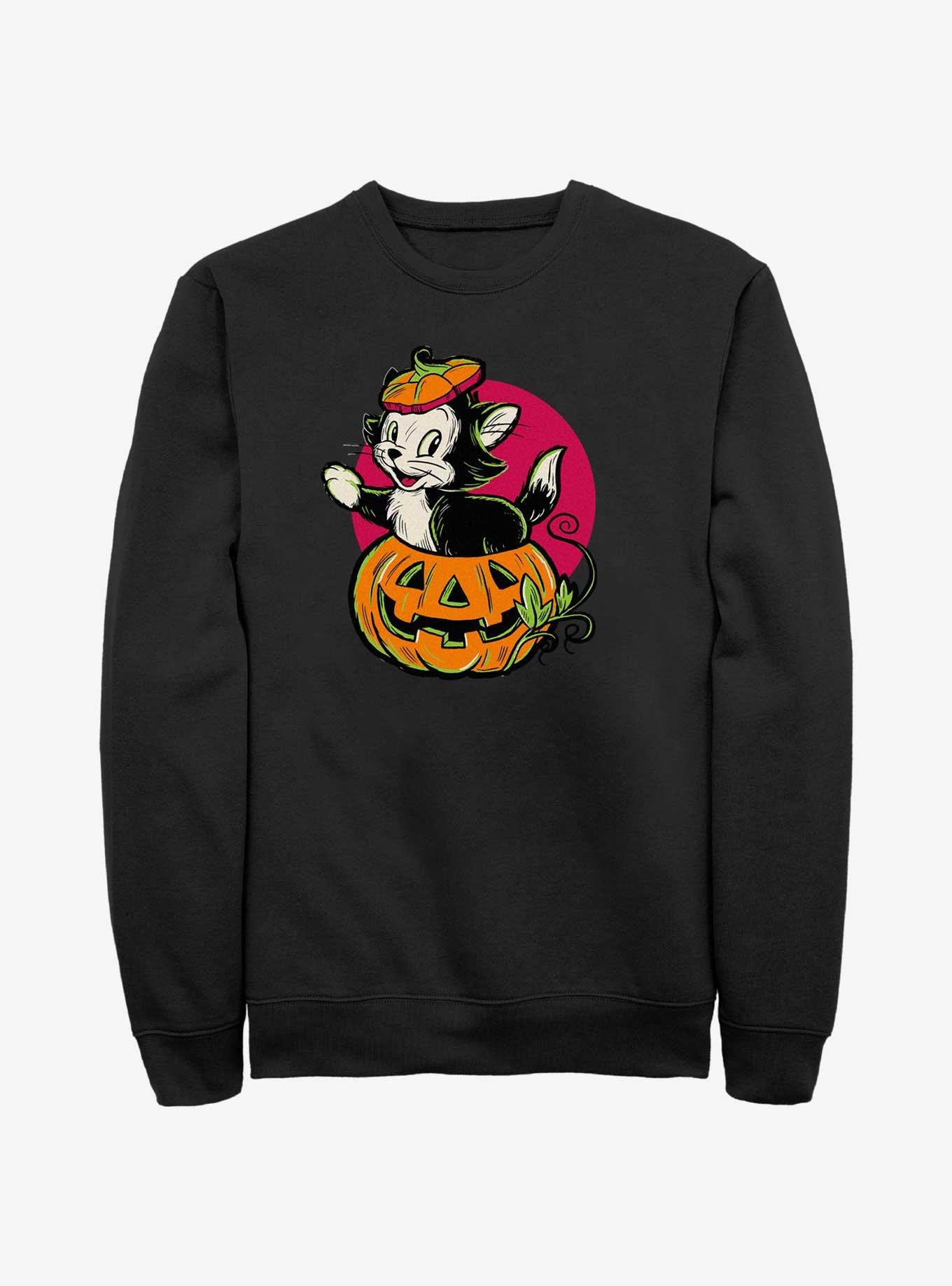 Disney100 Halloween Figaro Inside A Pumpkin Sweatshirt