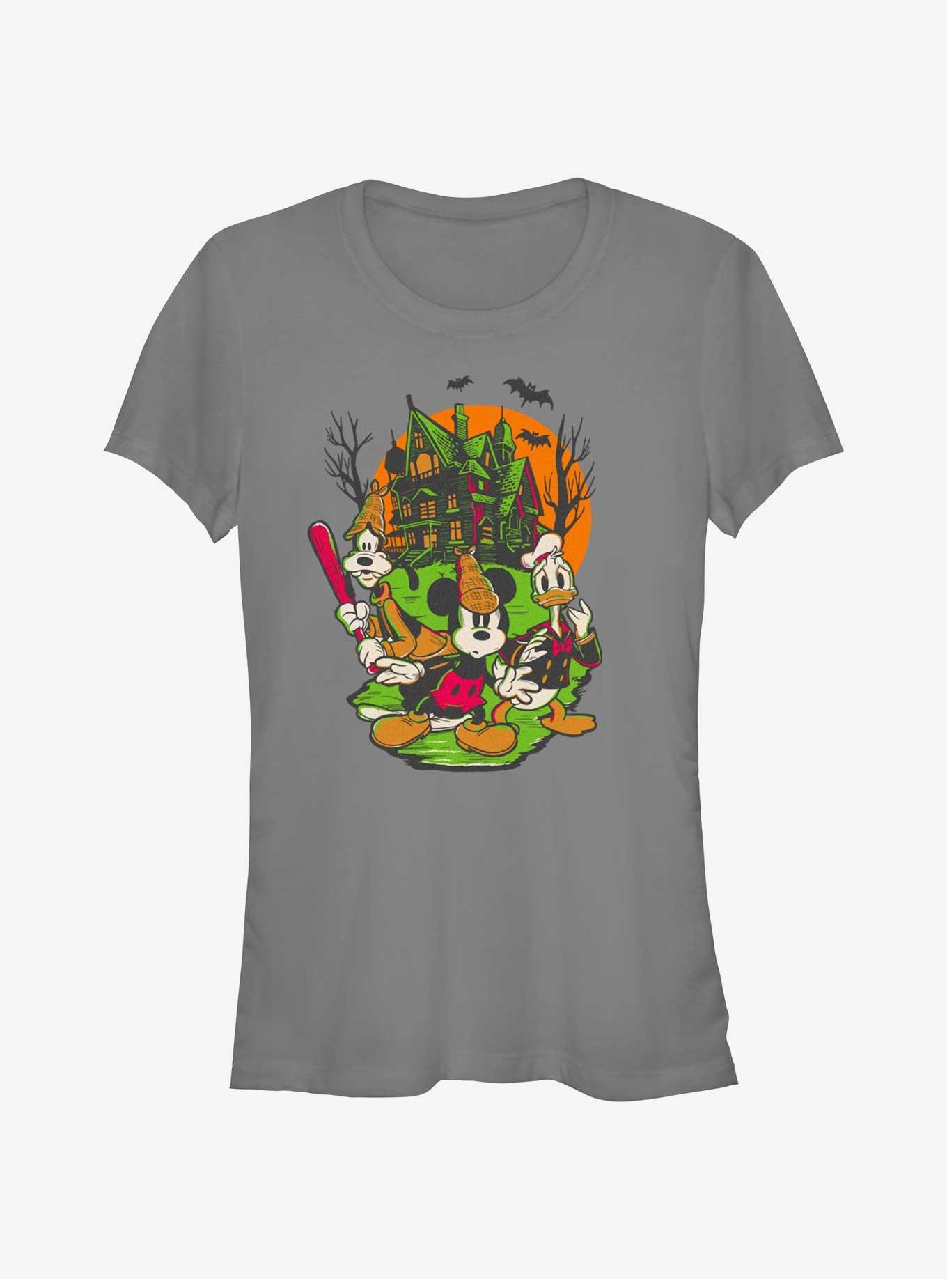 Disney100 Halloween Mickey Goofy And Donald Haunted House Girls T-Shirt, , hi-res