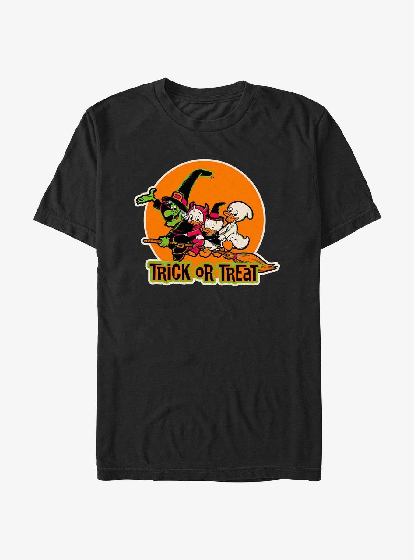 Disney100 Halloween Huey Dewey and Louie Trick or Treat T-Shirt, BLACK, hi-res