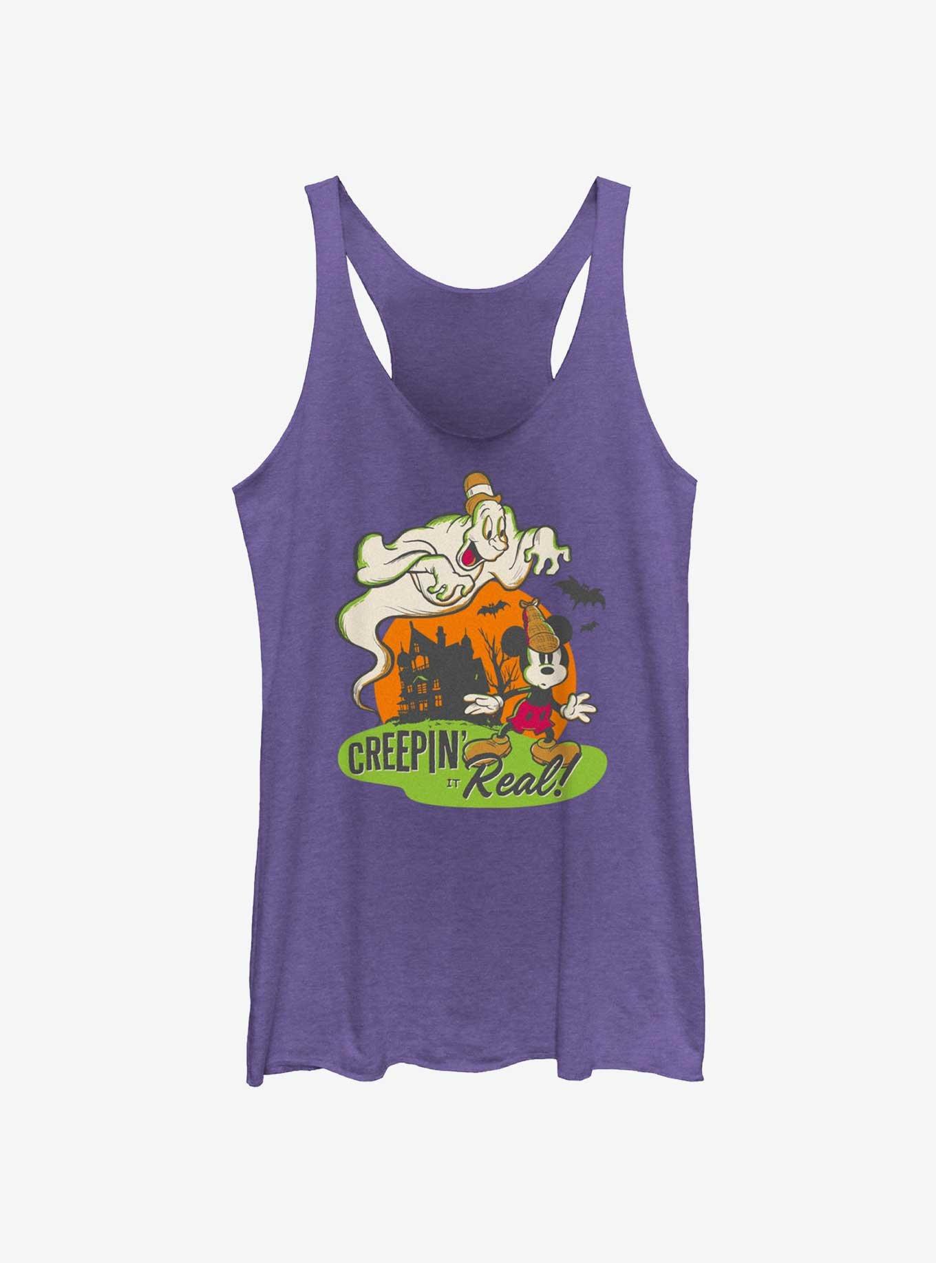 Disney100 Halloween Mickey Mouse Creepin' It Real Girls Tank, PUR HTR, hi-res