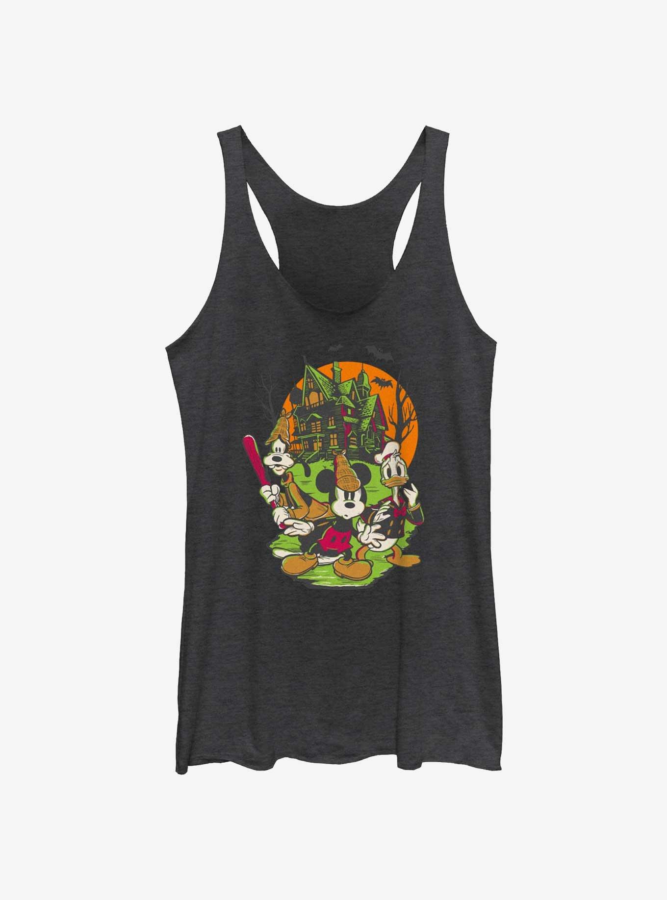 Disney100 Halloween Mickey Goofy And Donald Haunted House Girls Tank Top, , hi-res