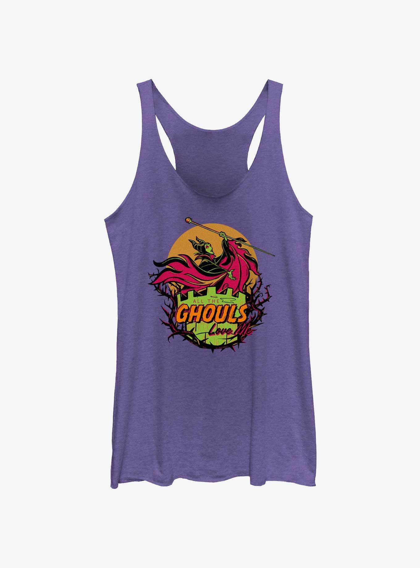 Disney100 Halloween Maleficent All The Ghouls Love Me Girls Tank