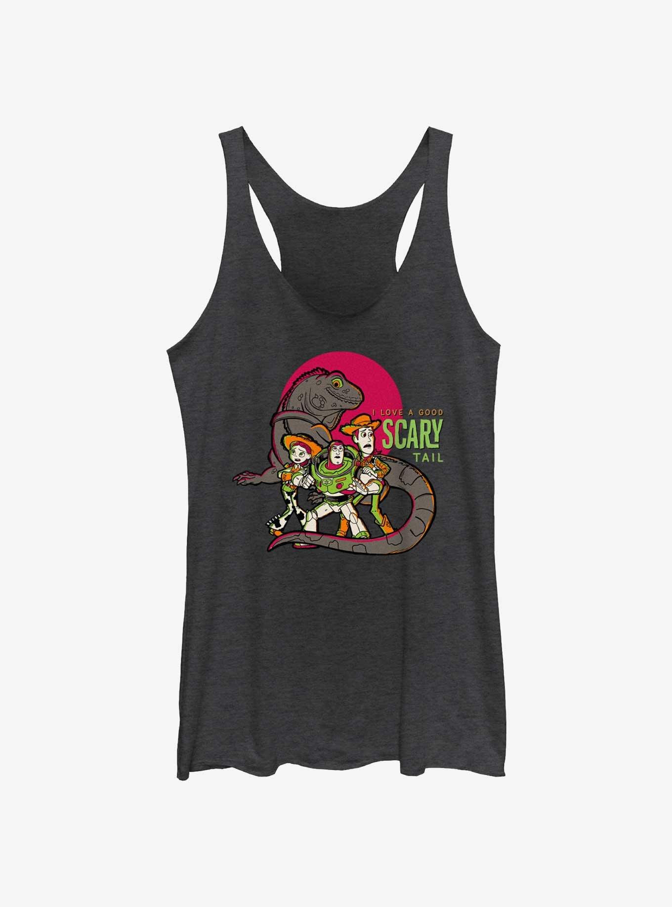 Disney100 Halloween Toy Story Iguana I Love A Good Scary Tail Girls Tank Top, BLK HTR, hi-res