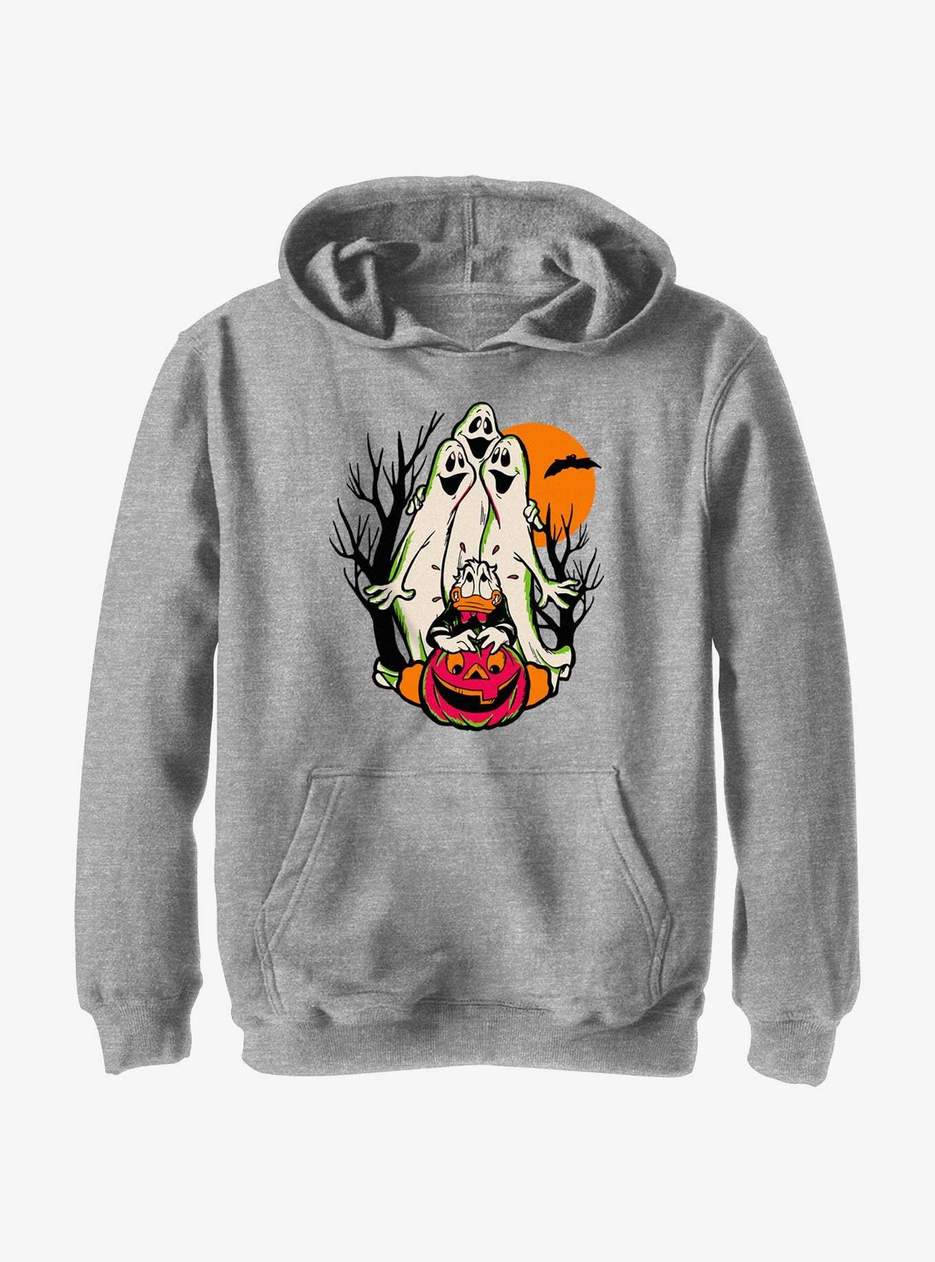 Disney100 Halloween Spooky Ghosts Scared Donald Youth Hoodie, , hi-res