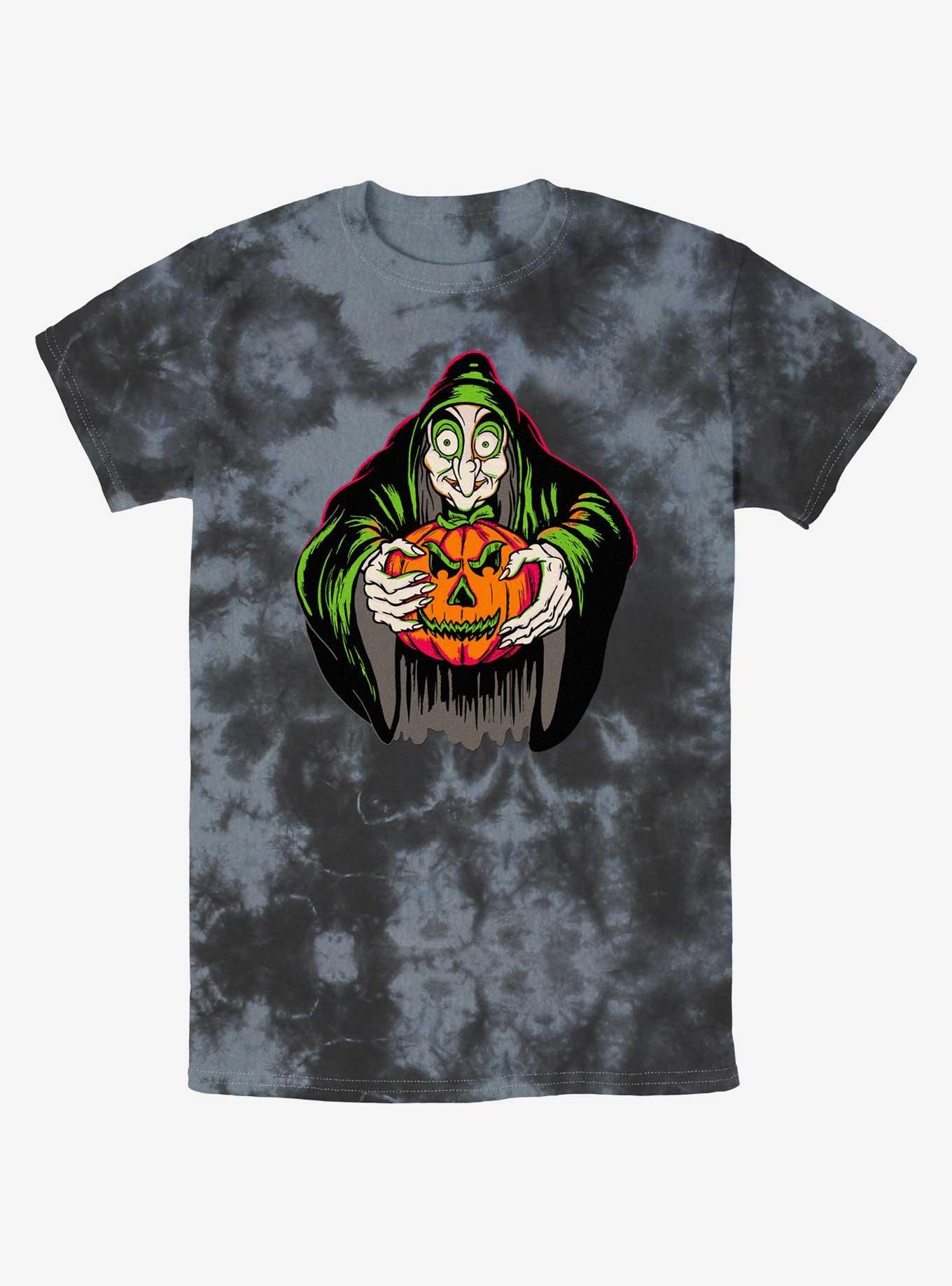 Disney100 Halloween Evil Queen Take The Pumpkin Tie-Dye T-Shirt, BLKCHAR, hi-res